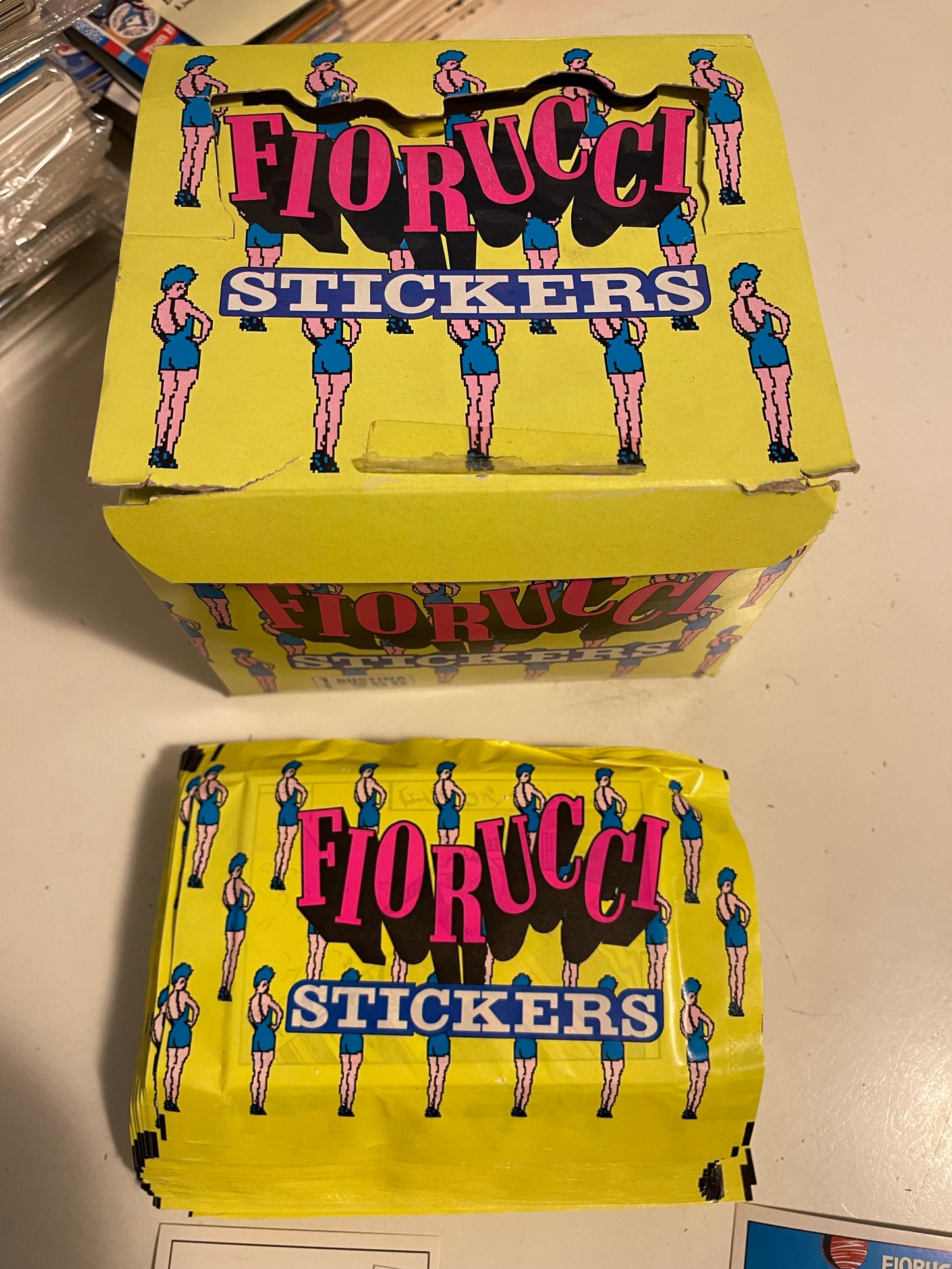 Fiorucci stickers Panini 49 packs rare box 1984