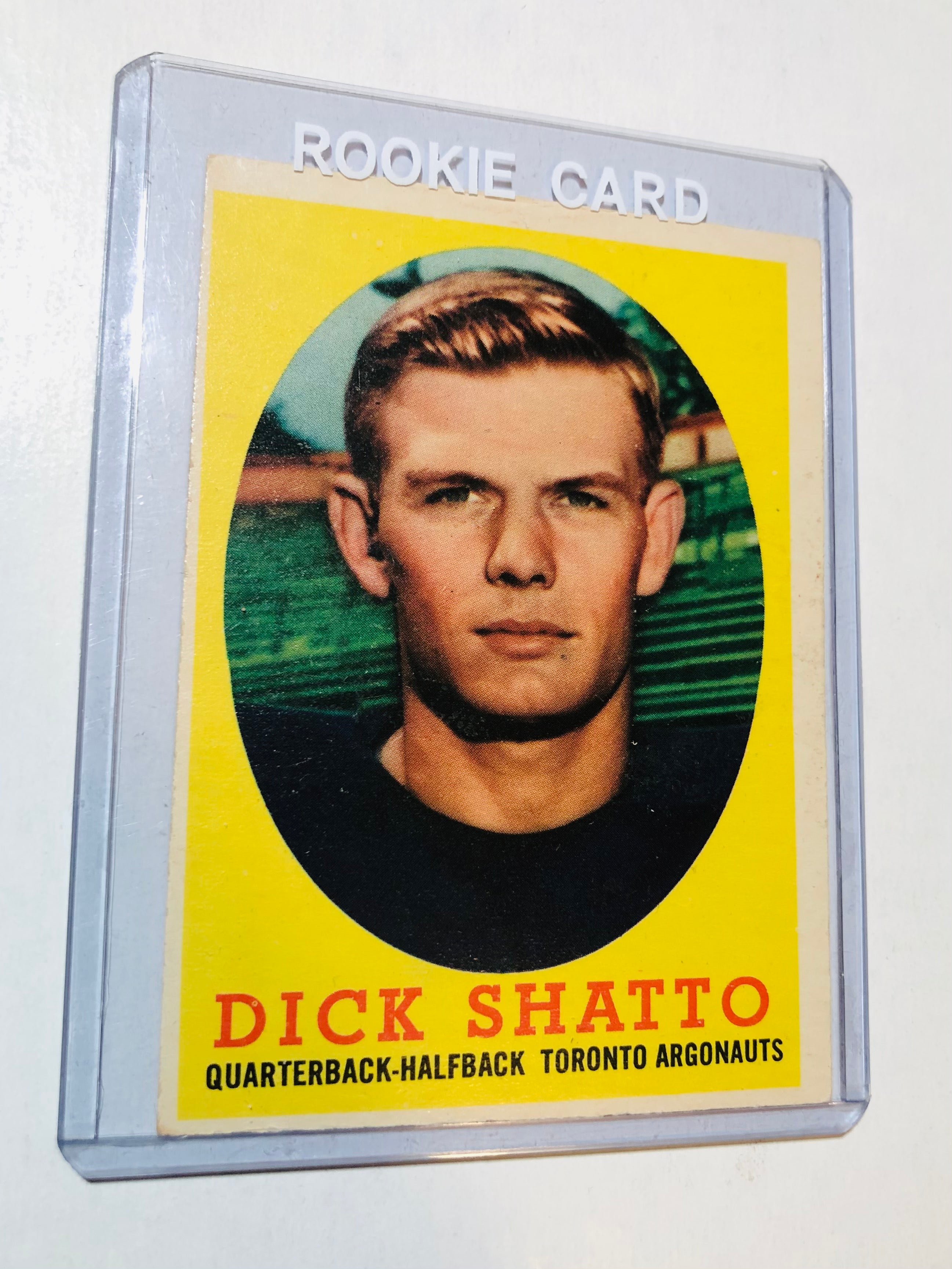 1958 Topps CFL football Dick Shatto rookie card