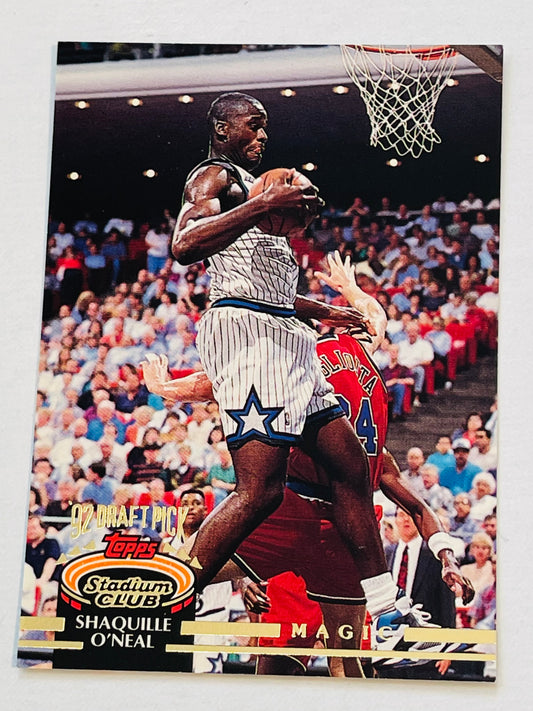 Shaq Stadium Club Topps rookie basketball card 1992