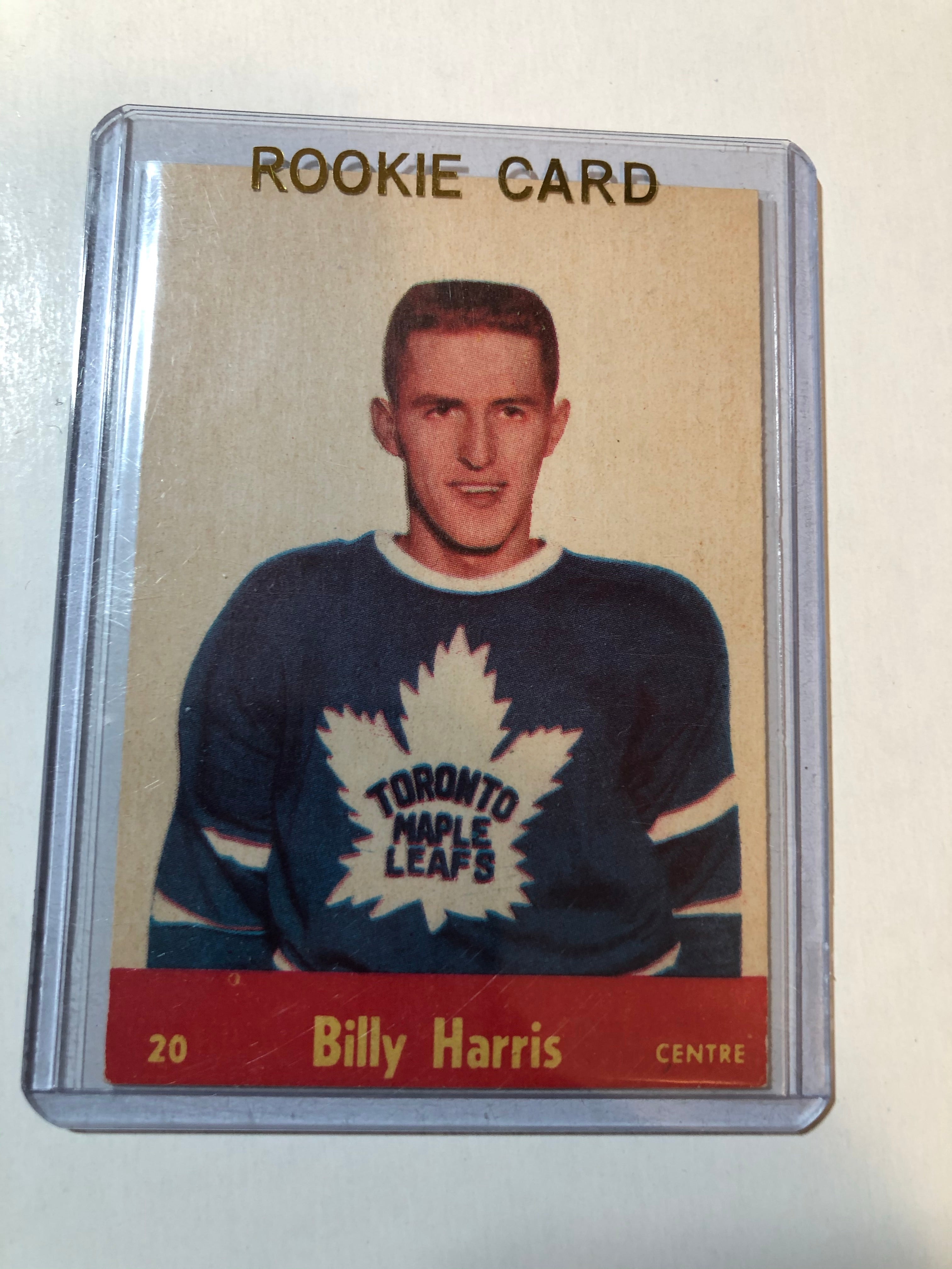 1955 Parkhurst Billy Harris rookie hockey card