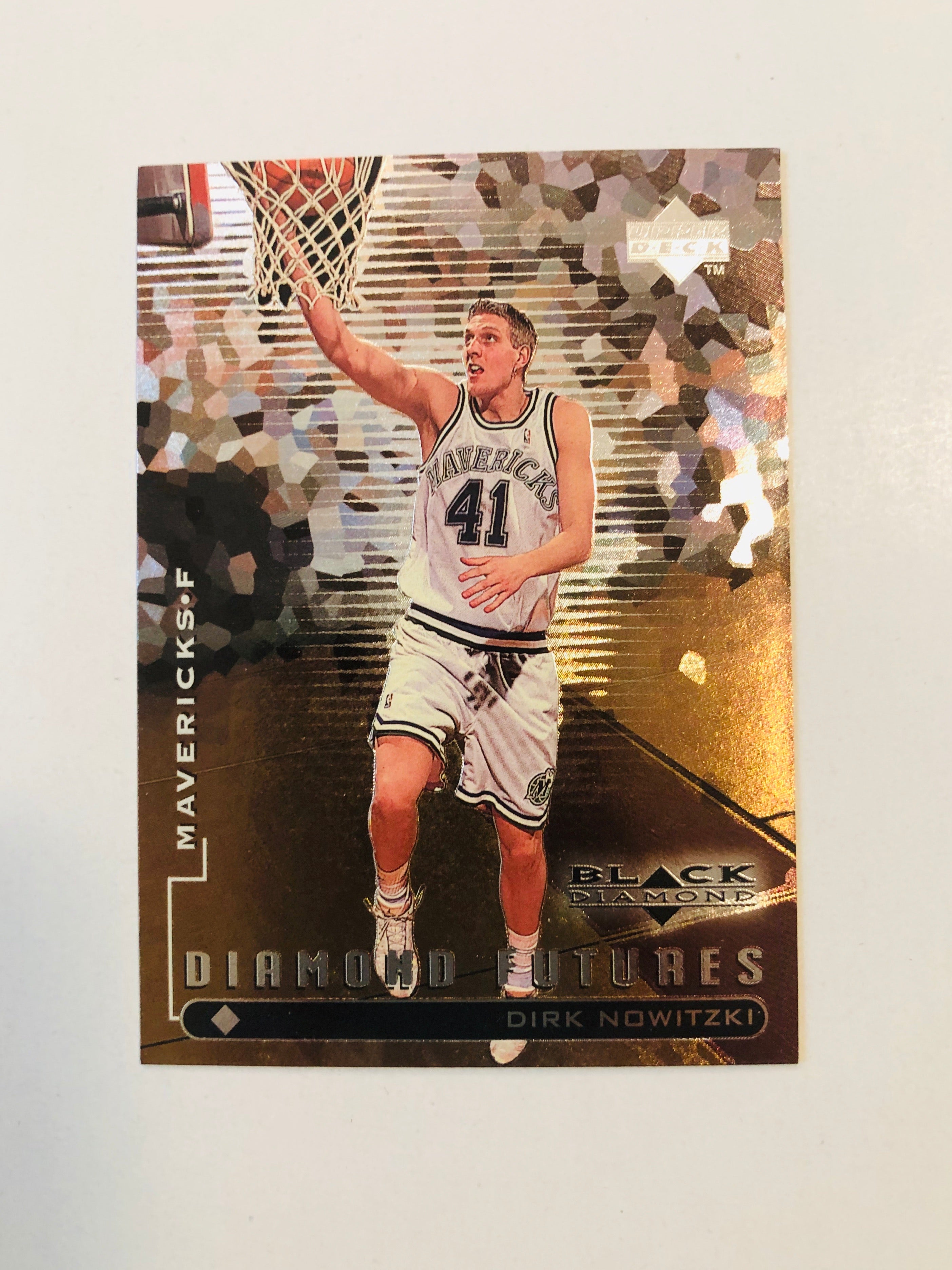 Dirk Nowitzki upperdeck Black Diamond basketball rookie card 1998