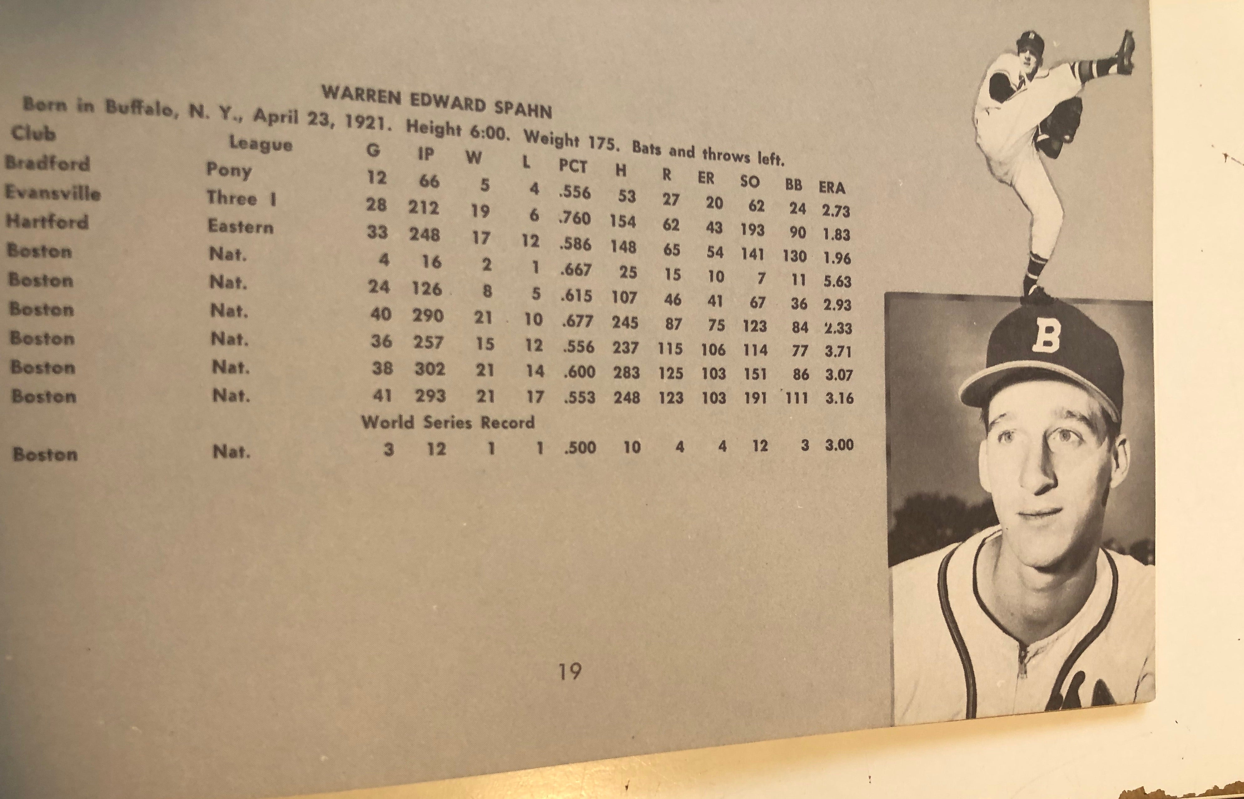 1951 Boston Braves baseball program