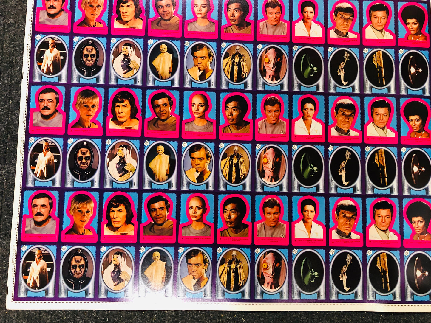 1979 Star Trek movie stickers uncut sheet