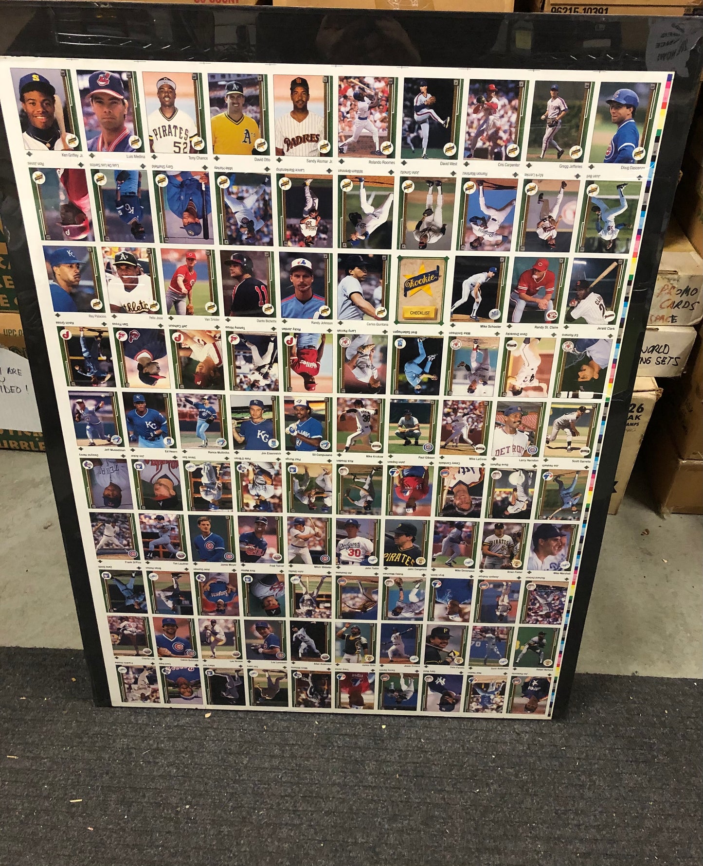 1989 Upper Deck rare baseball cards uncut sheet( stars and rookies)