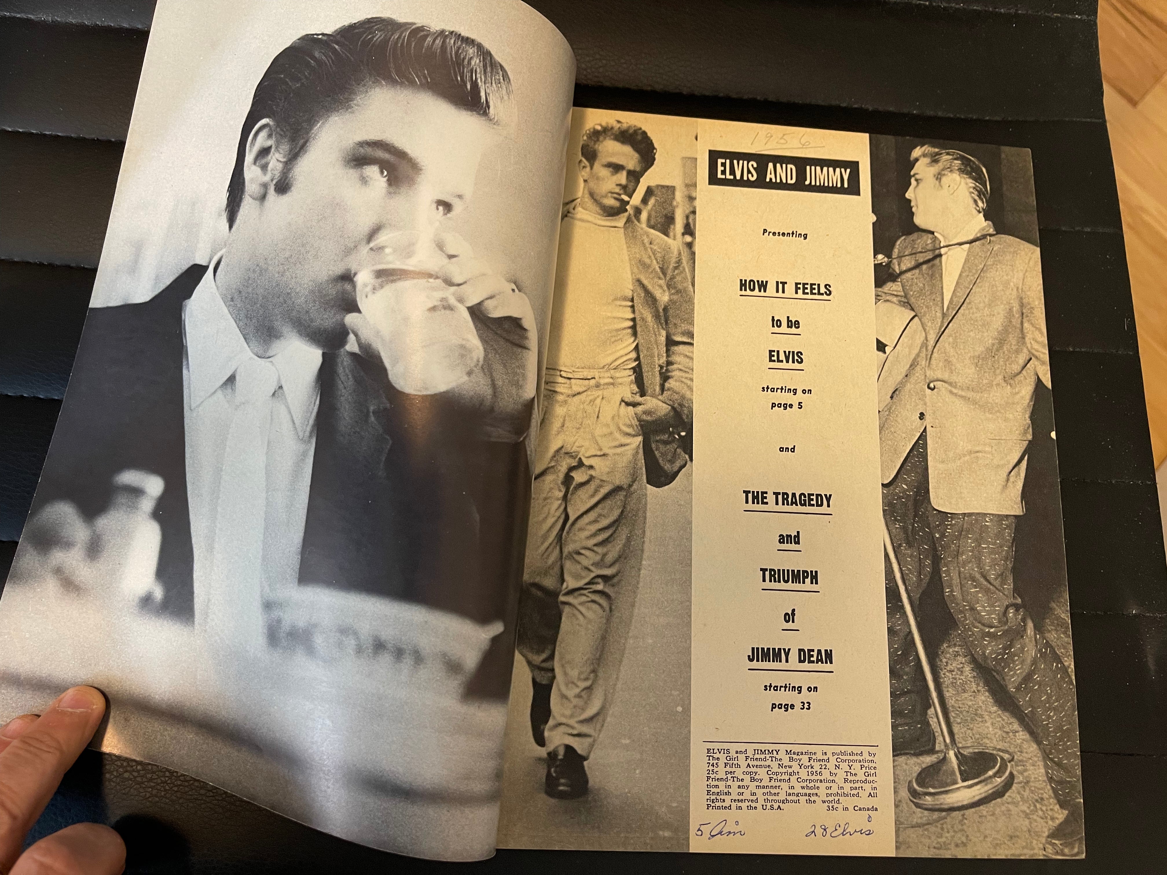 1956 Elvis / James Dean rare movie magazine