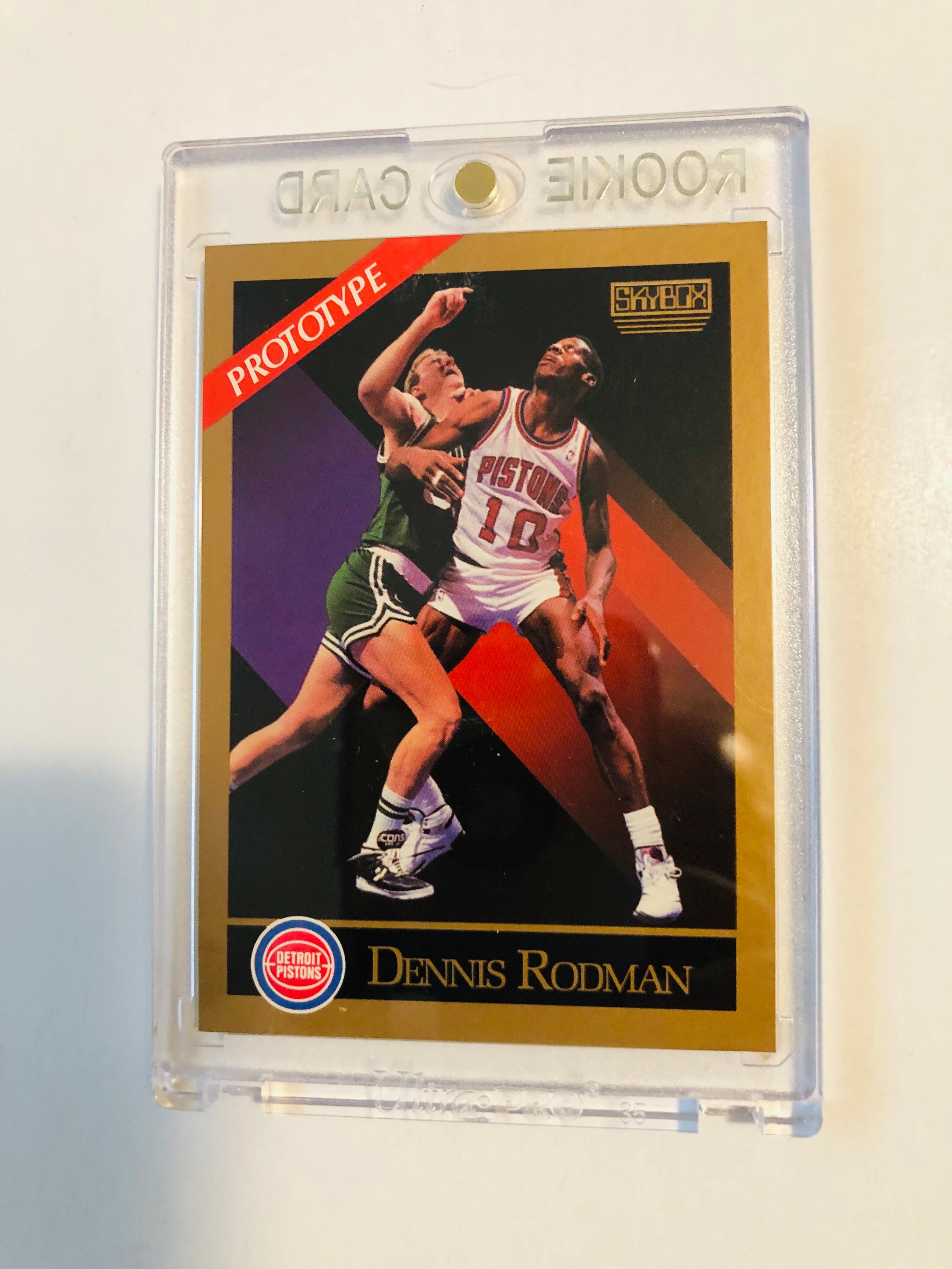 Dennis Rodman Skybox basketball rare limited issue promo card 1990