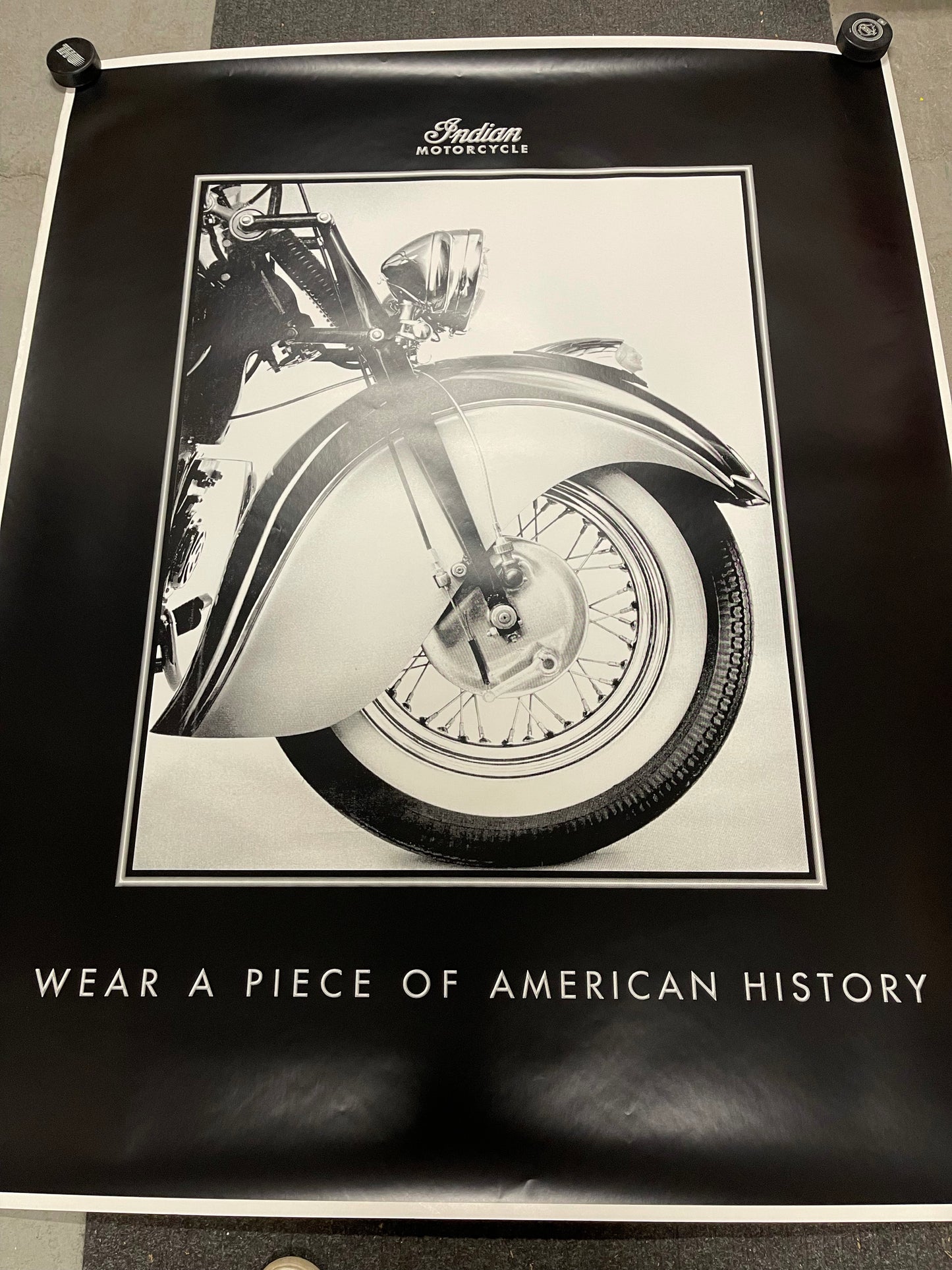 Indian Motorcycle large vintage custom 48x60 limited issue ad poster