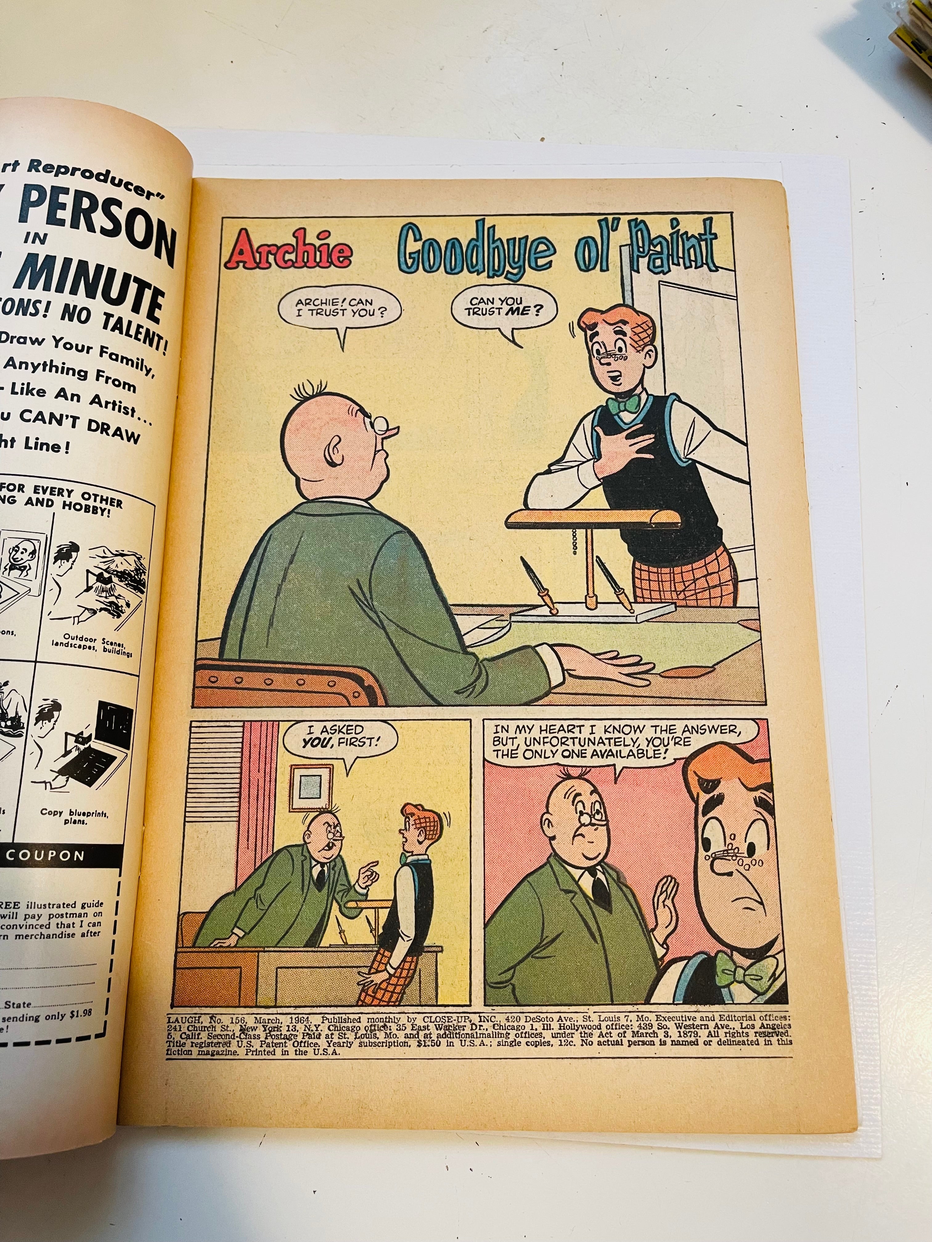 Archie Laugh #156 comic 1964