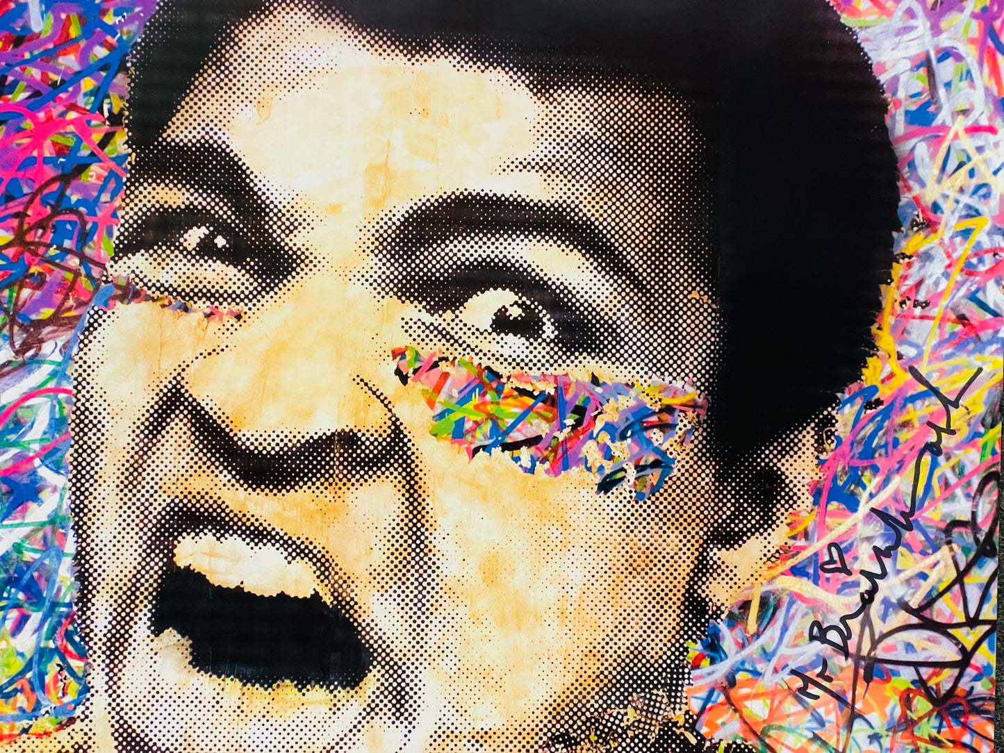 Muhammad Ali Mr.Brainwash rare graffiti poster only at Art Basel exhibit 2011