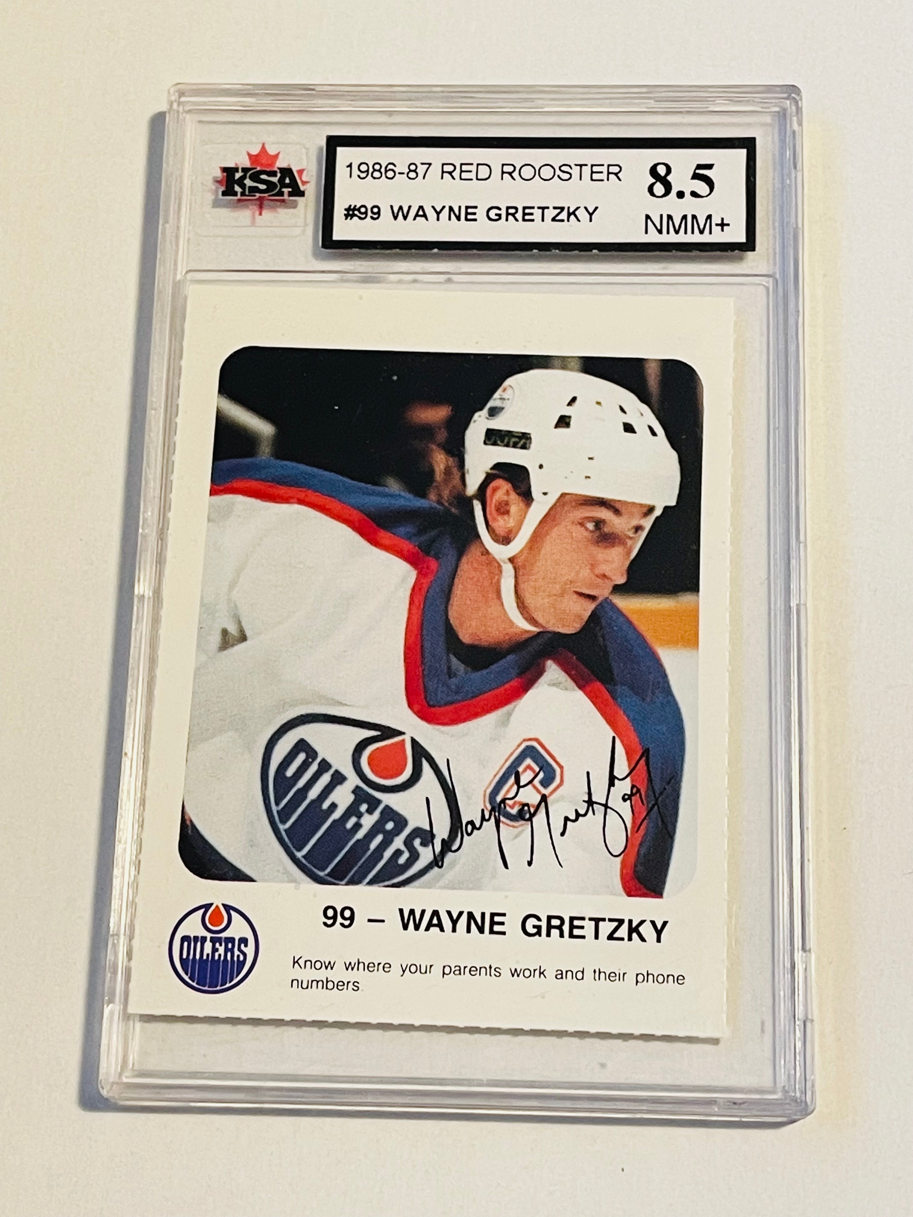 Wayne Gretzky Red Rooster High grade hockey card 1986-87