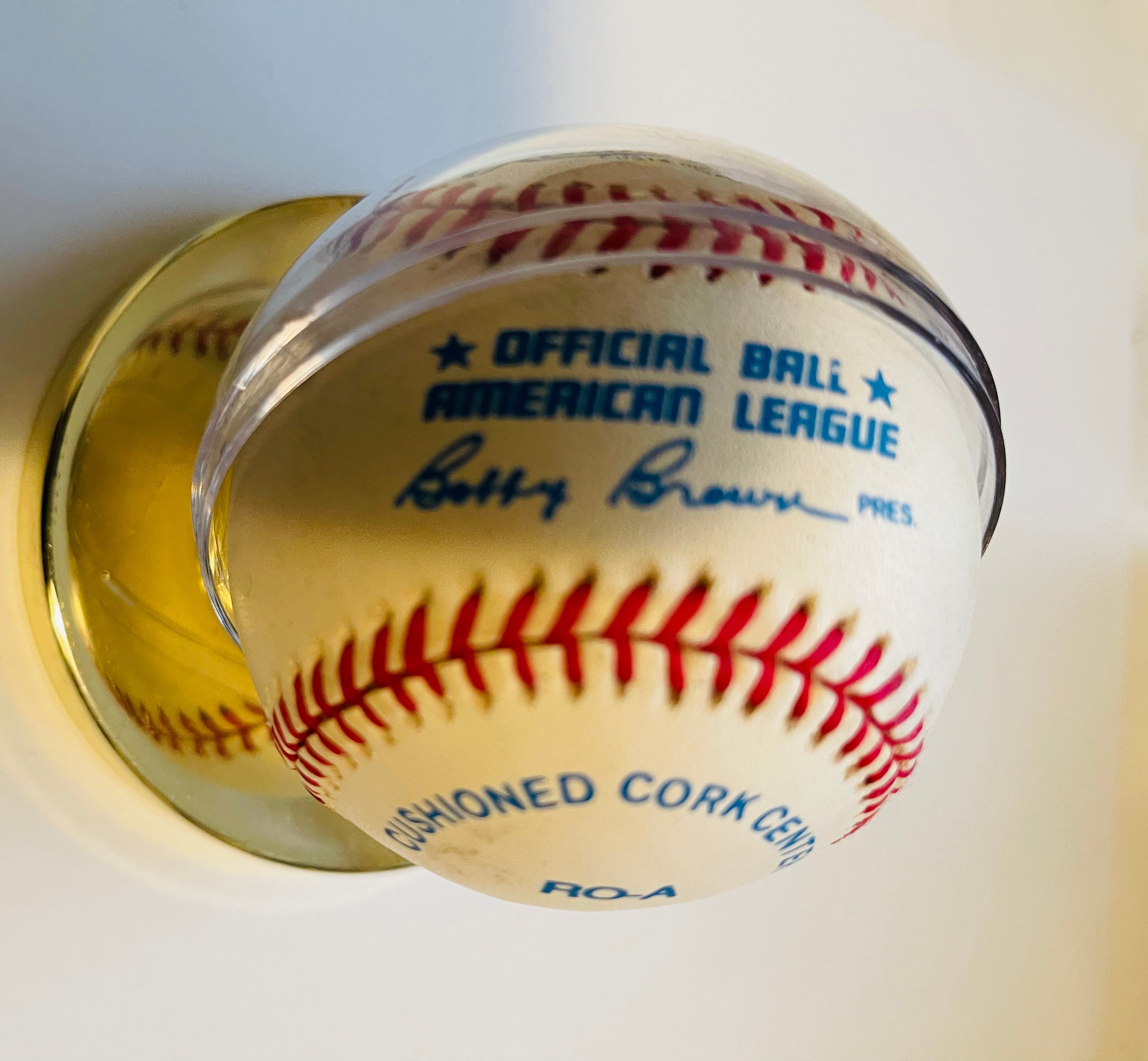 Roberto Alomar autographed baseball in holder with COA