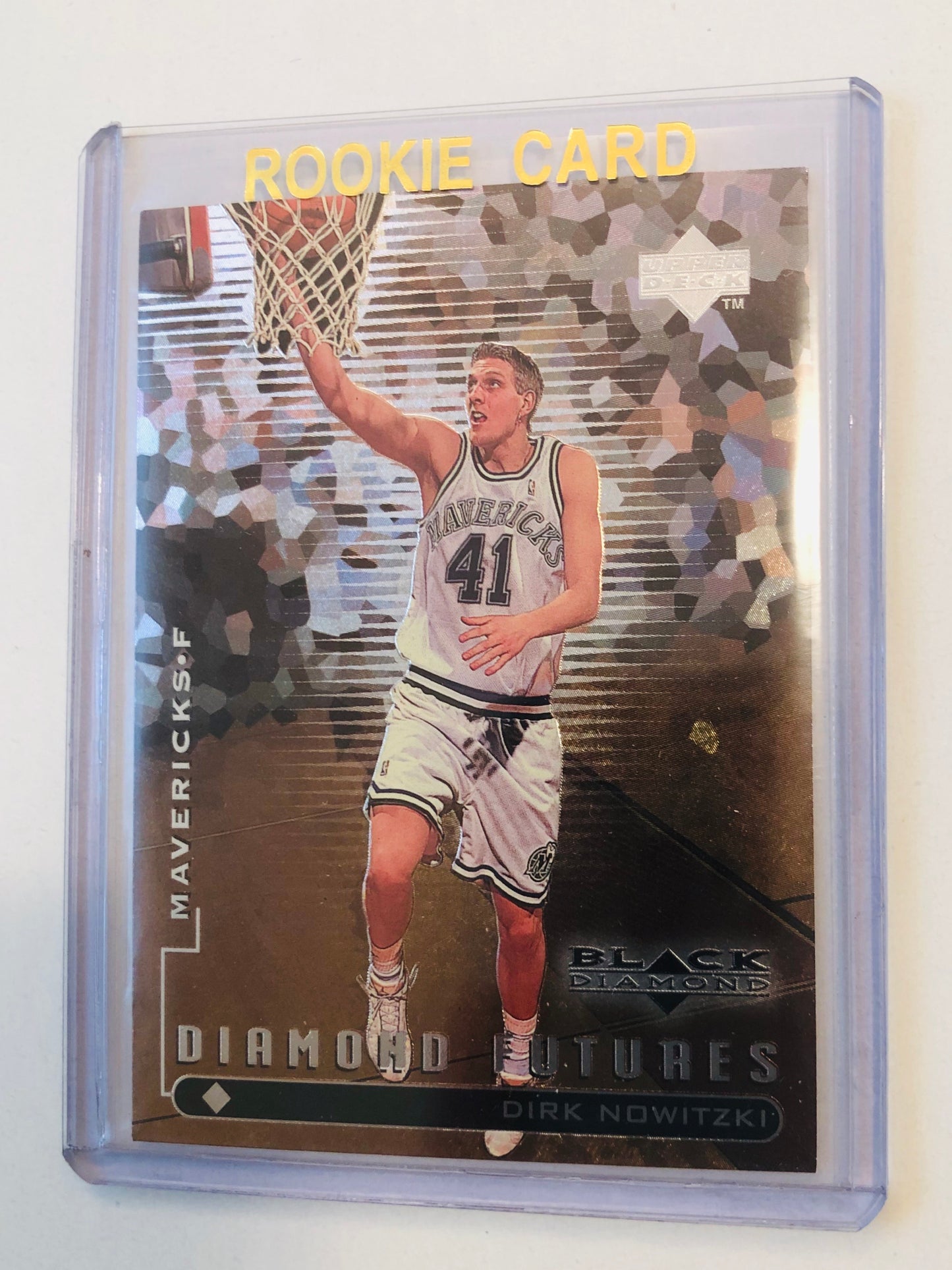 Dirk Nowitzki upperdeck Black Diamond basketball rookie card 1998