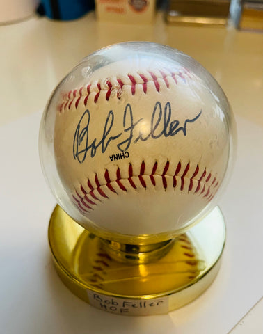 Yogi Berra - Autographed Signed Baseball co-signed by: Bob Feller