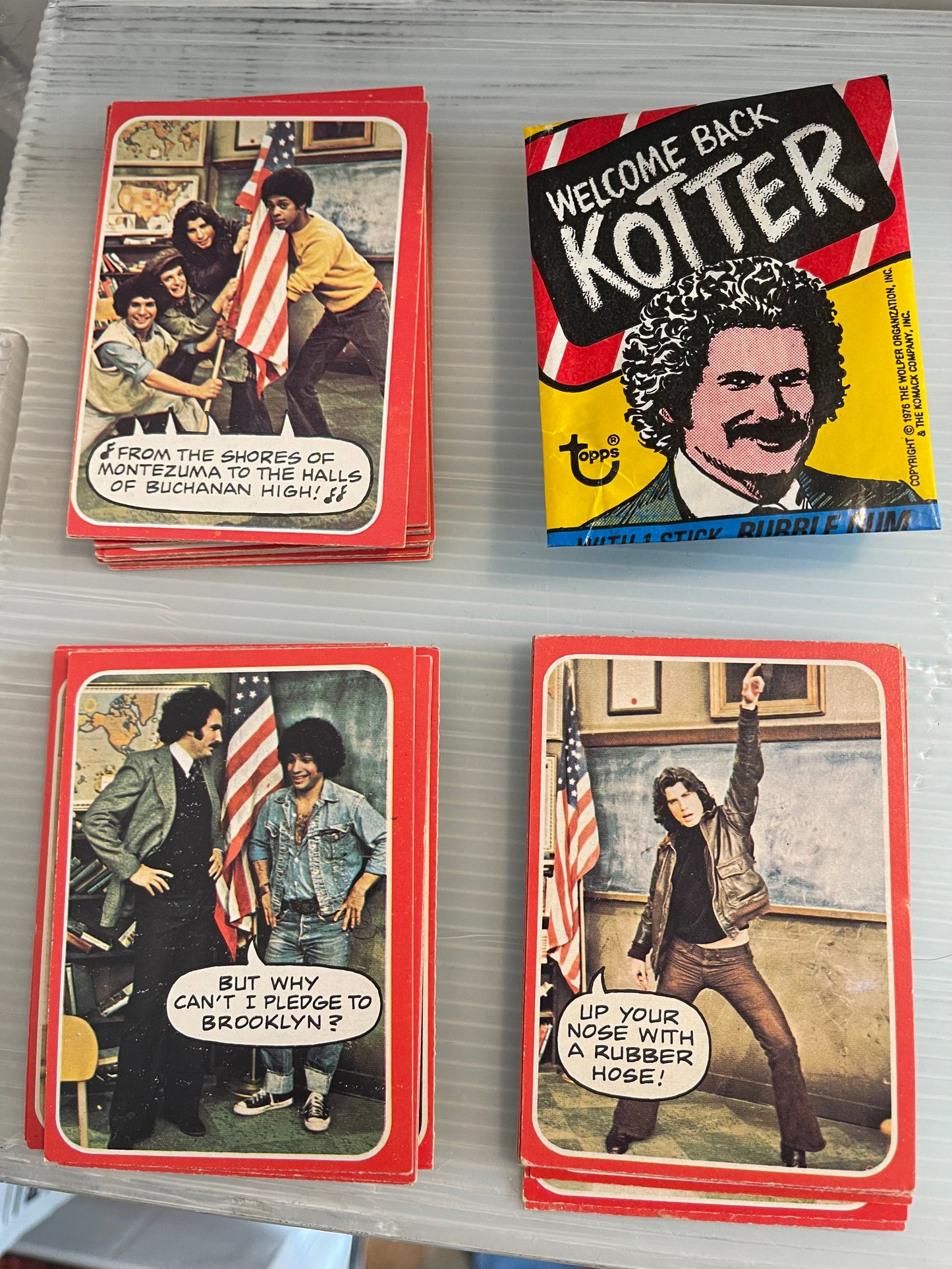 Welcome Back Kotter TV show opc Canadian cards set with wrapper 1976