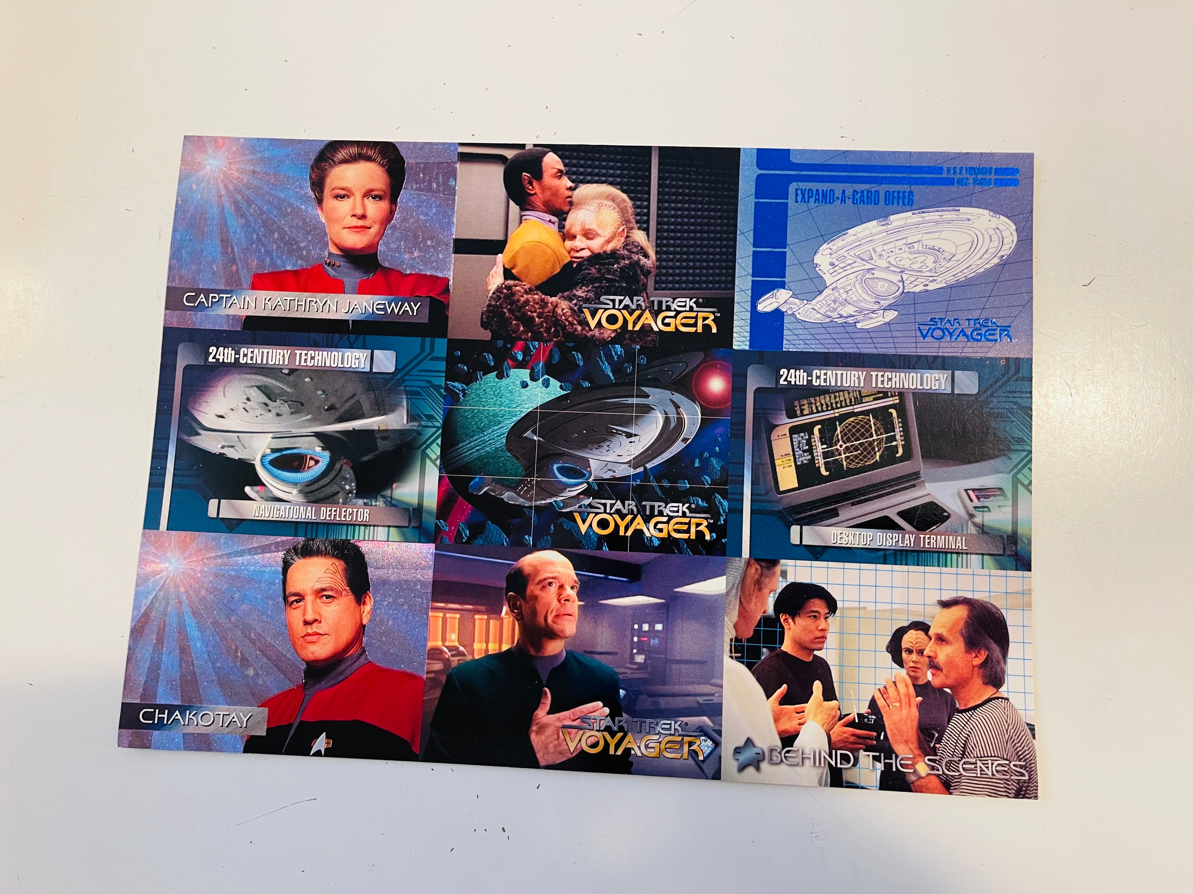 Star Trek Voyager rare uncut 9 cards sheet 1995