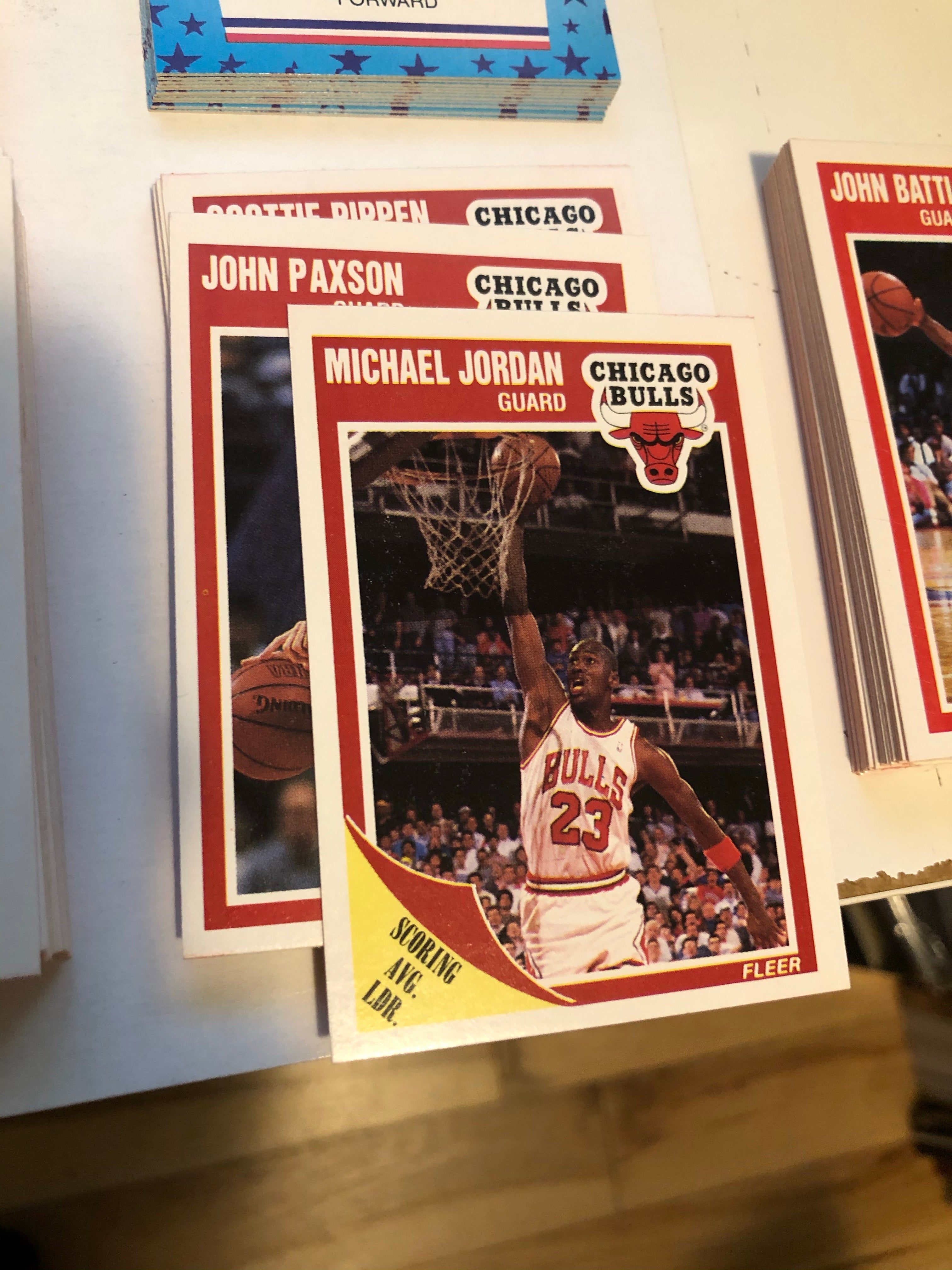 1989 Fleer basketball high grade condition cards and stickers set