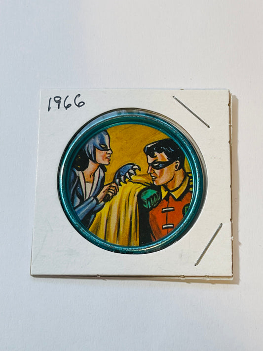 Batman rare Robin and catwoman metal coin 1966