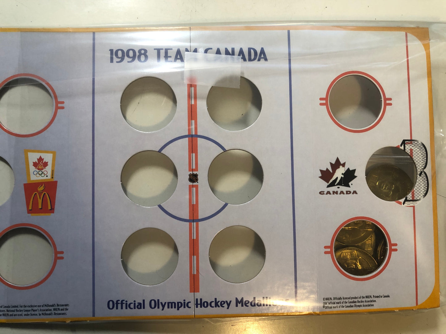 Team Canada Olympic hockey coins set 1998