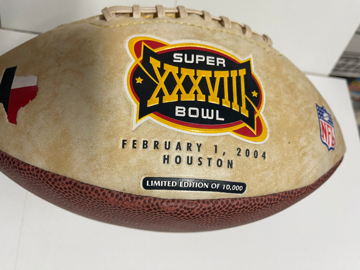 Super Bowl commerative football 2004