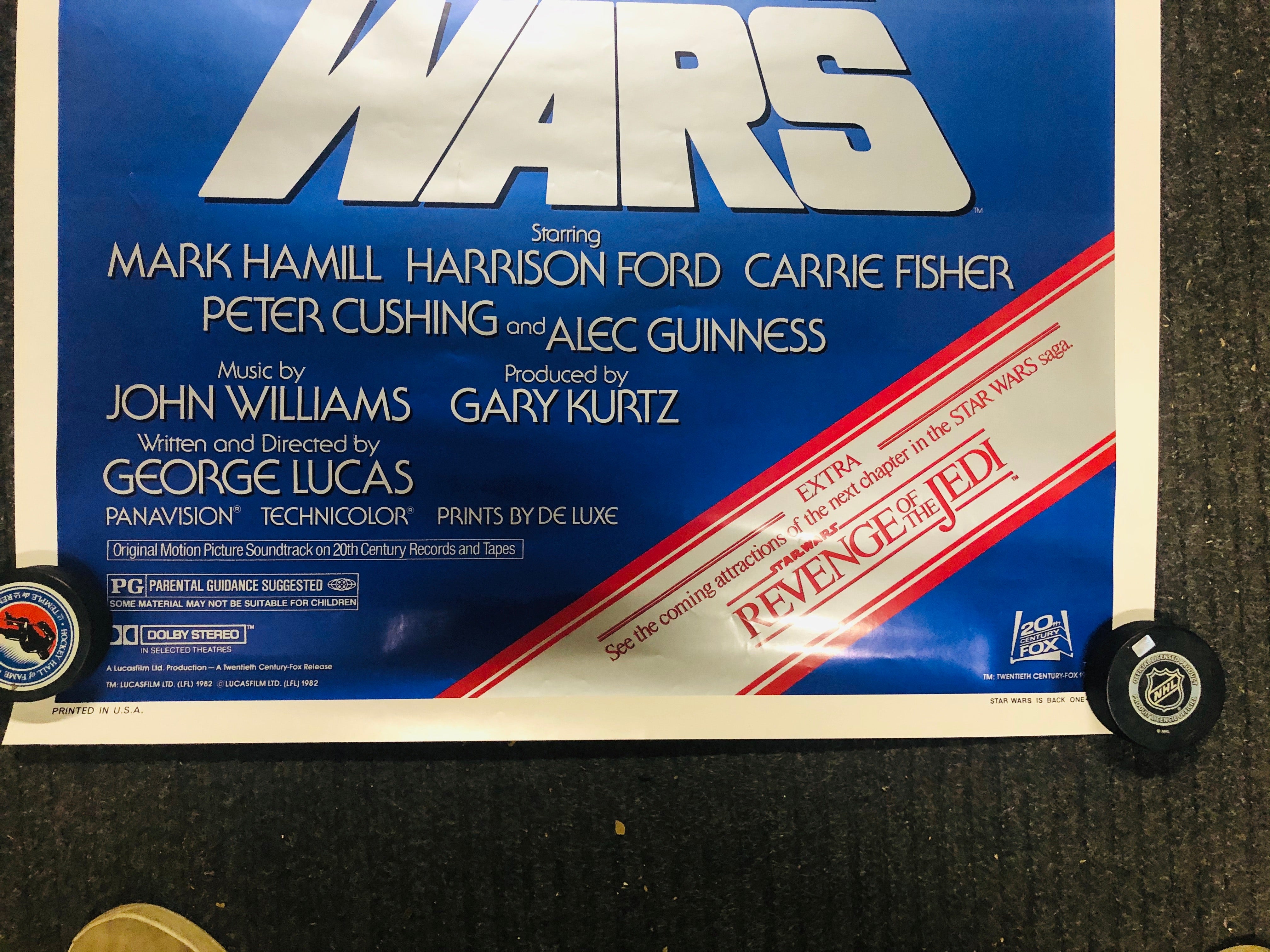Star Wars movie rerelease original poster with Revenge of the Jedi rare preview