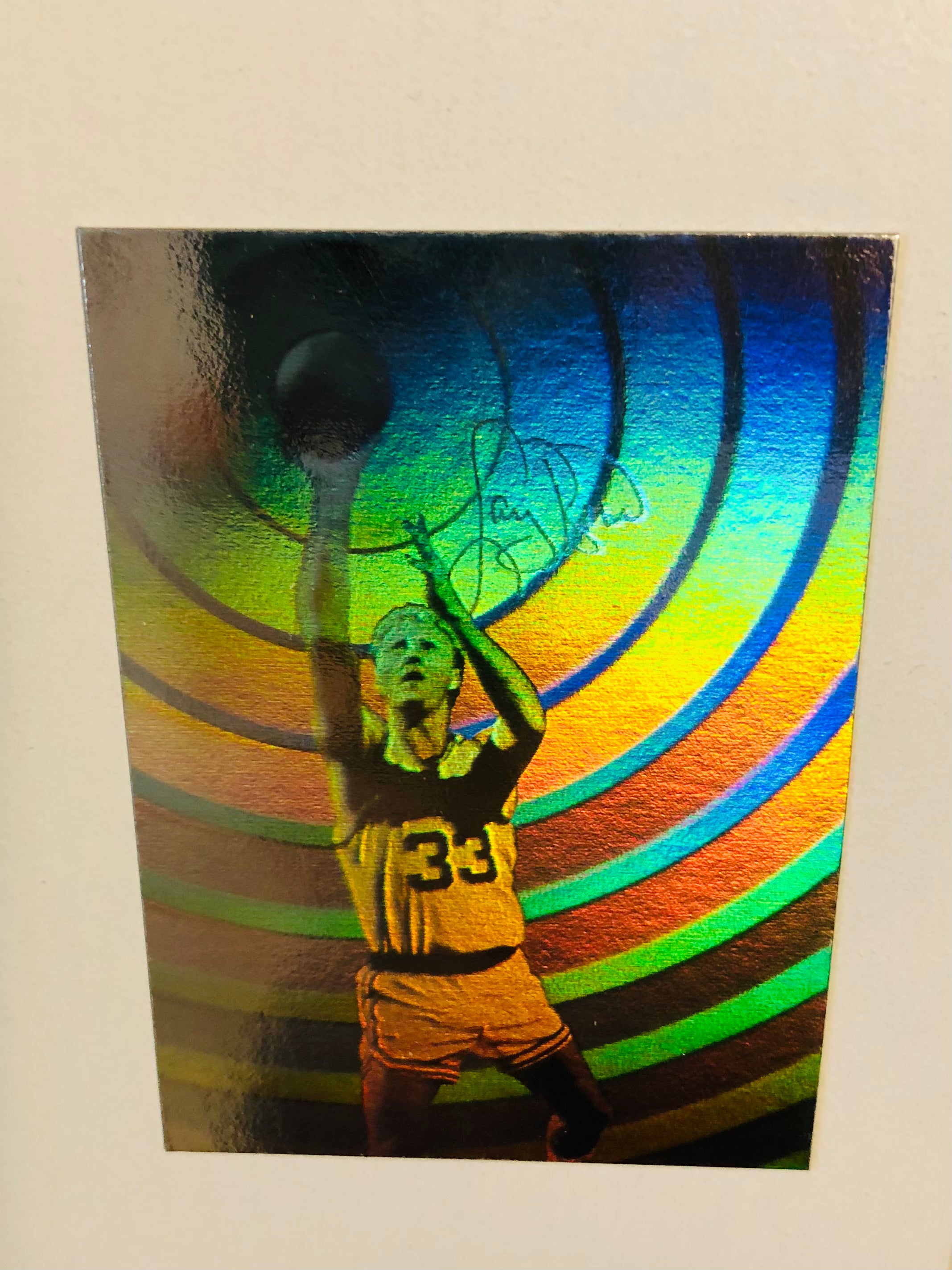Larry Bird NBA legend rare hologram promo card