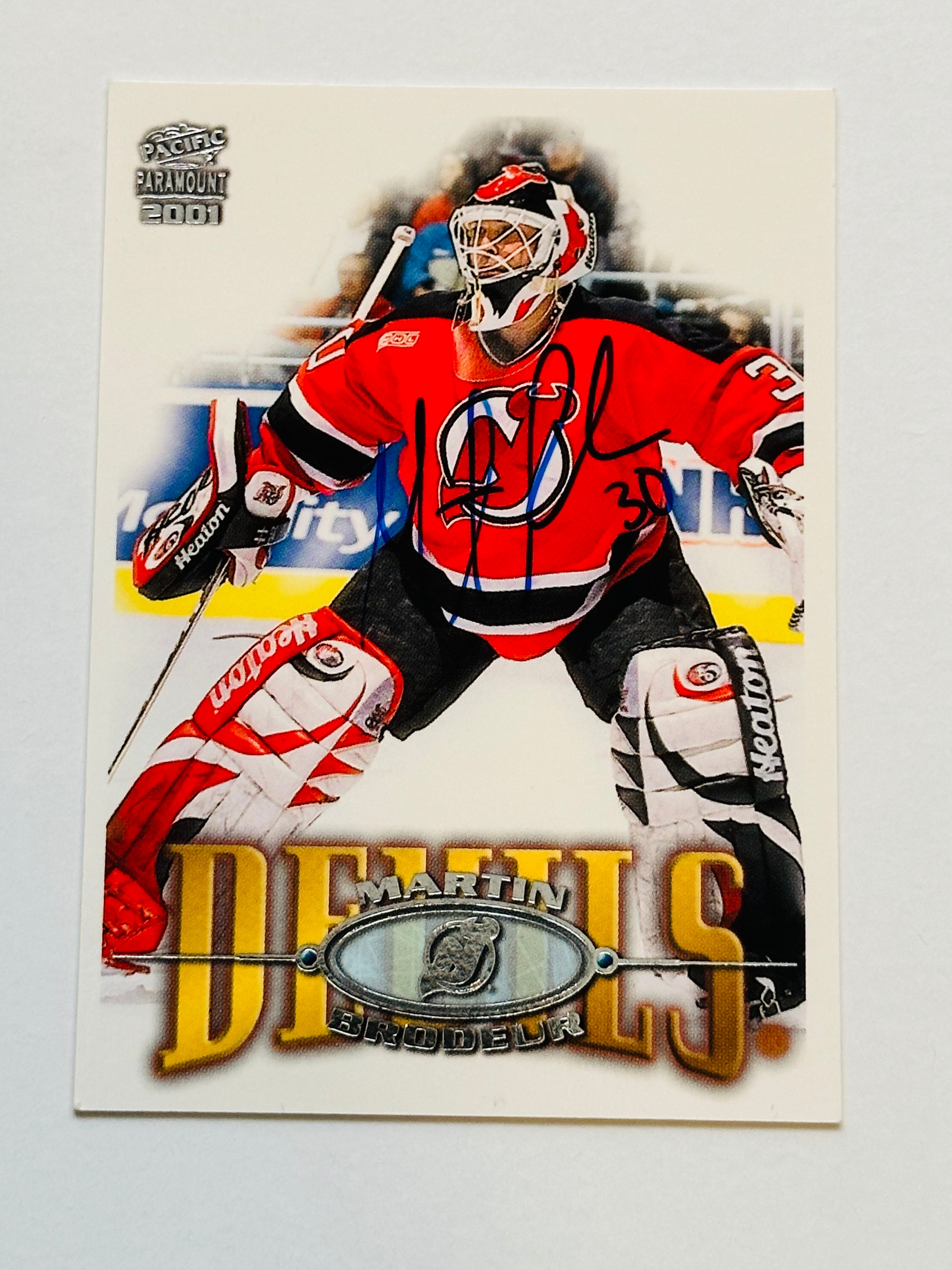 Martin Brodeur autograph in person hockey card with COA