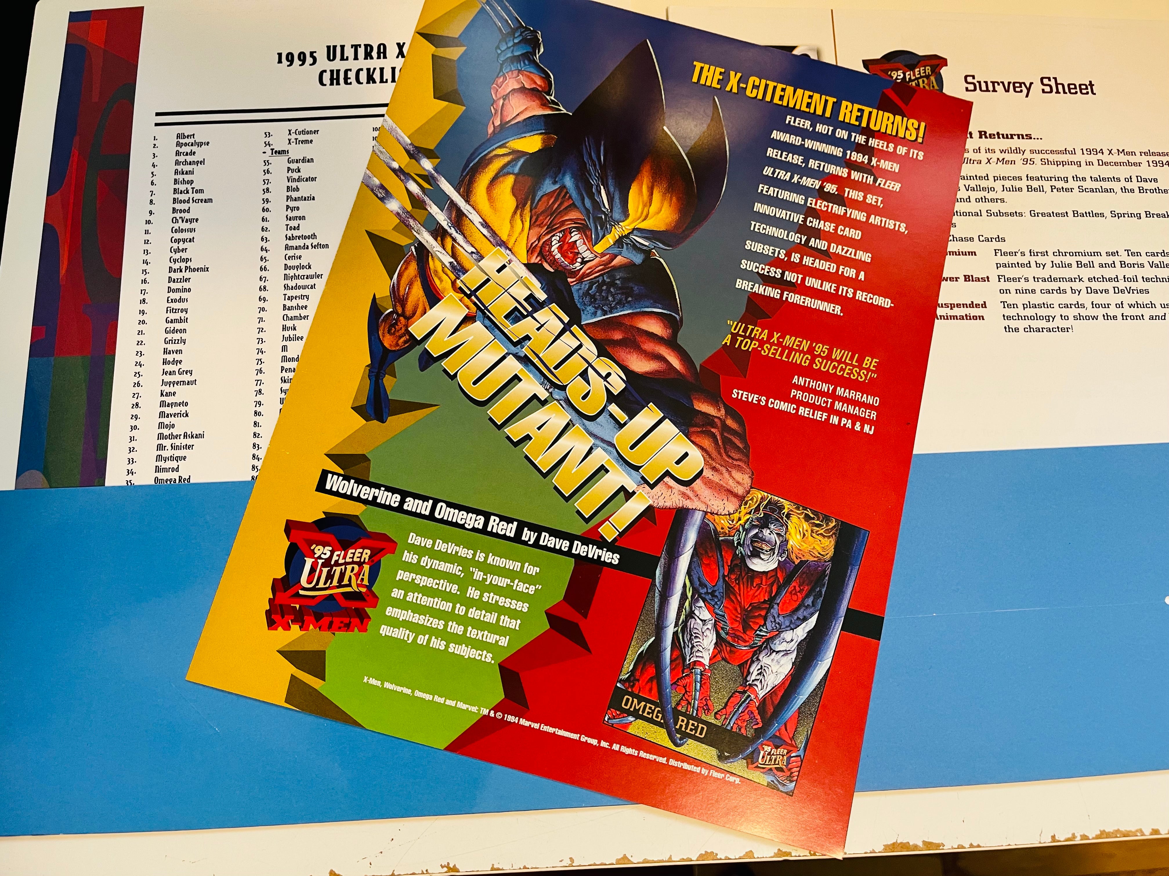 X-Men Ultra rare salesman sample sell sheet folder 1995