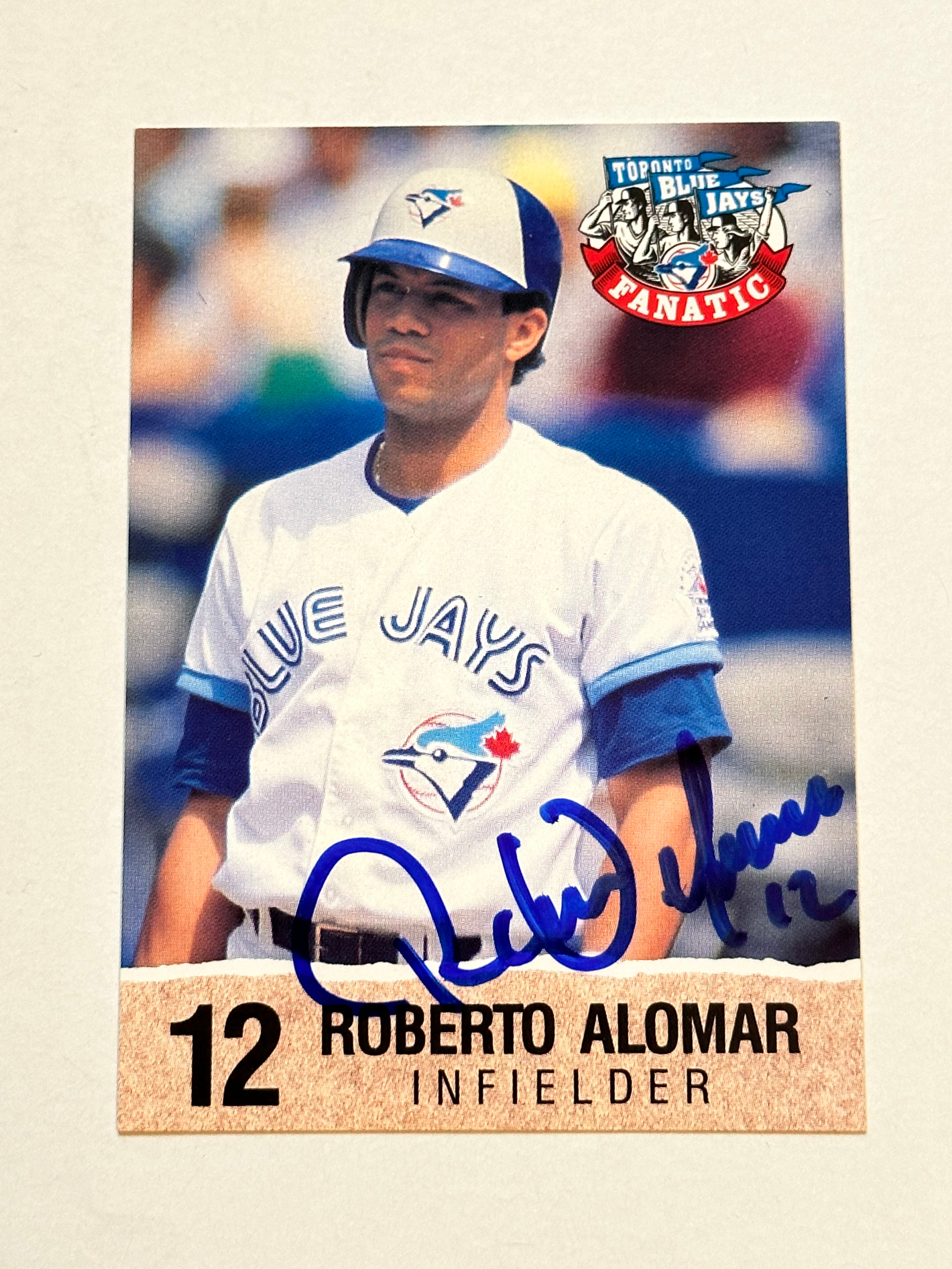 Toronto Blue Jays Roberto Alomar autographed card with COA
