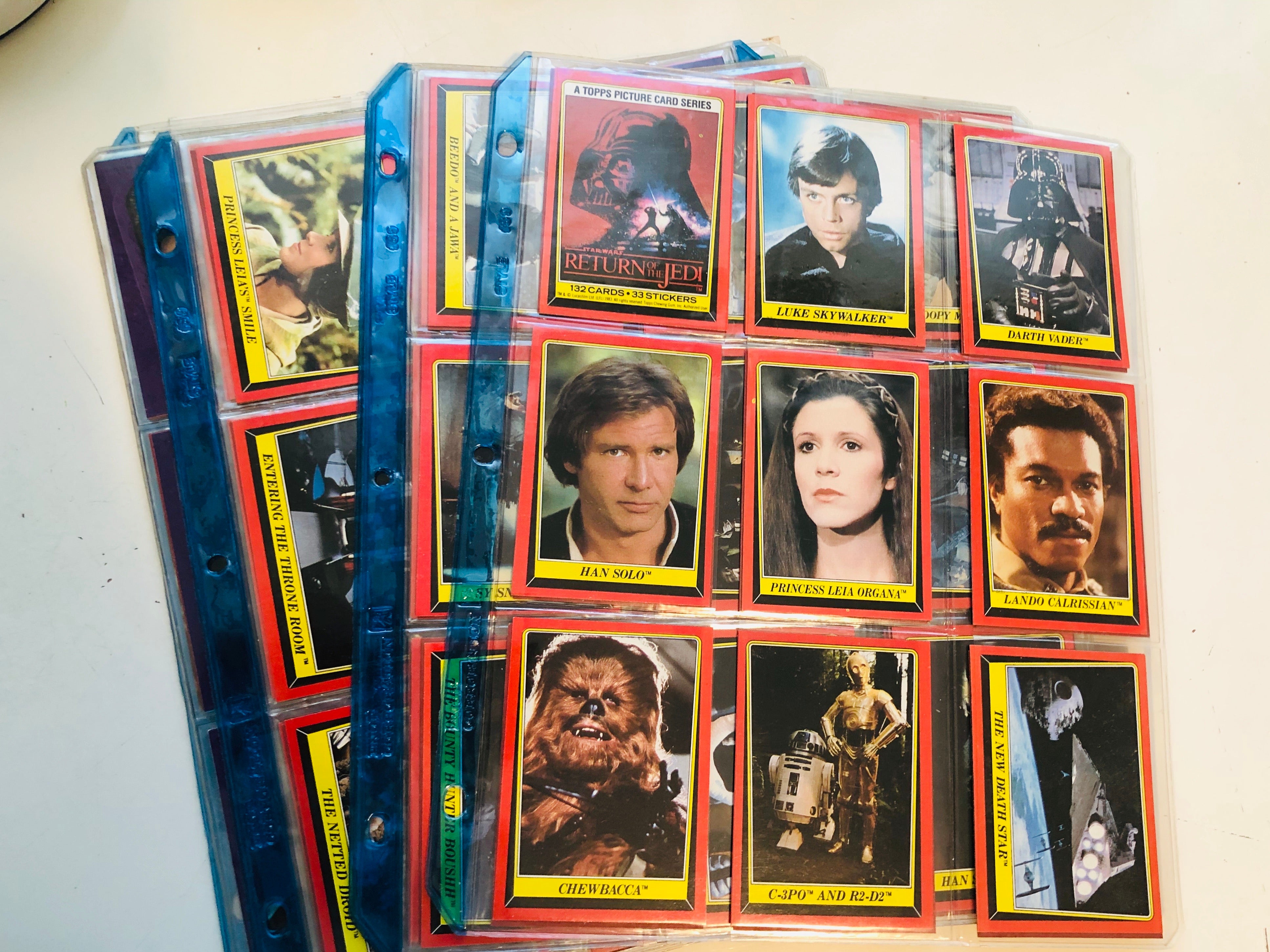 Star Wars Return of the Jedi cards series 1 and stickers set 1983