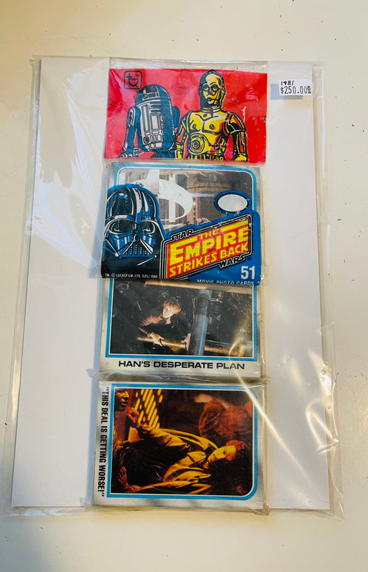 Star Wars Empire strikes back series 2 cards rack pack 1981