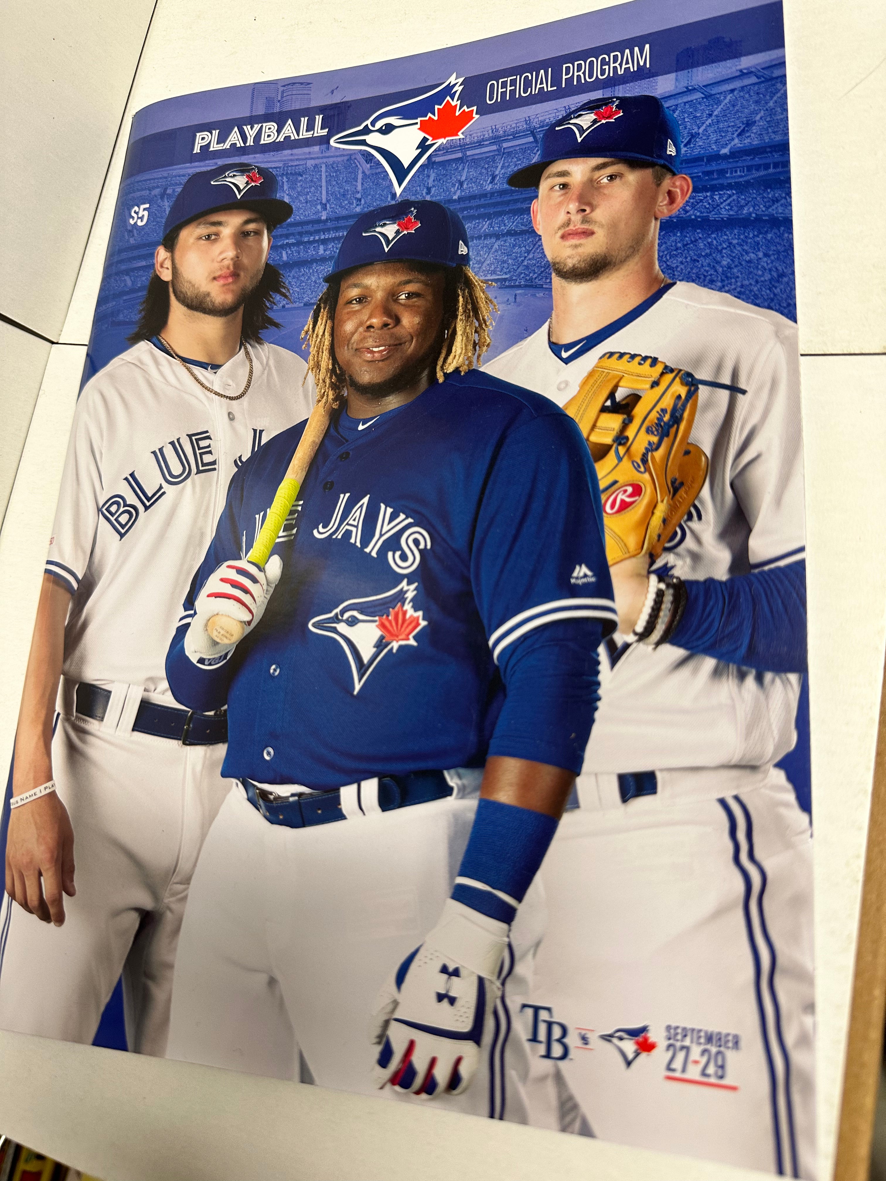 Toronto Blue Jays original baseball game program Sept.2019
