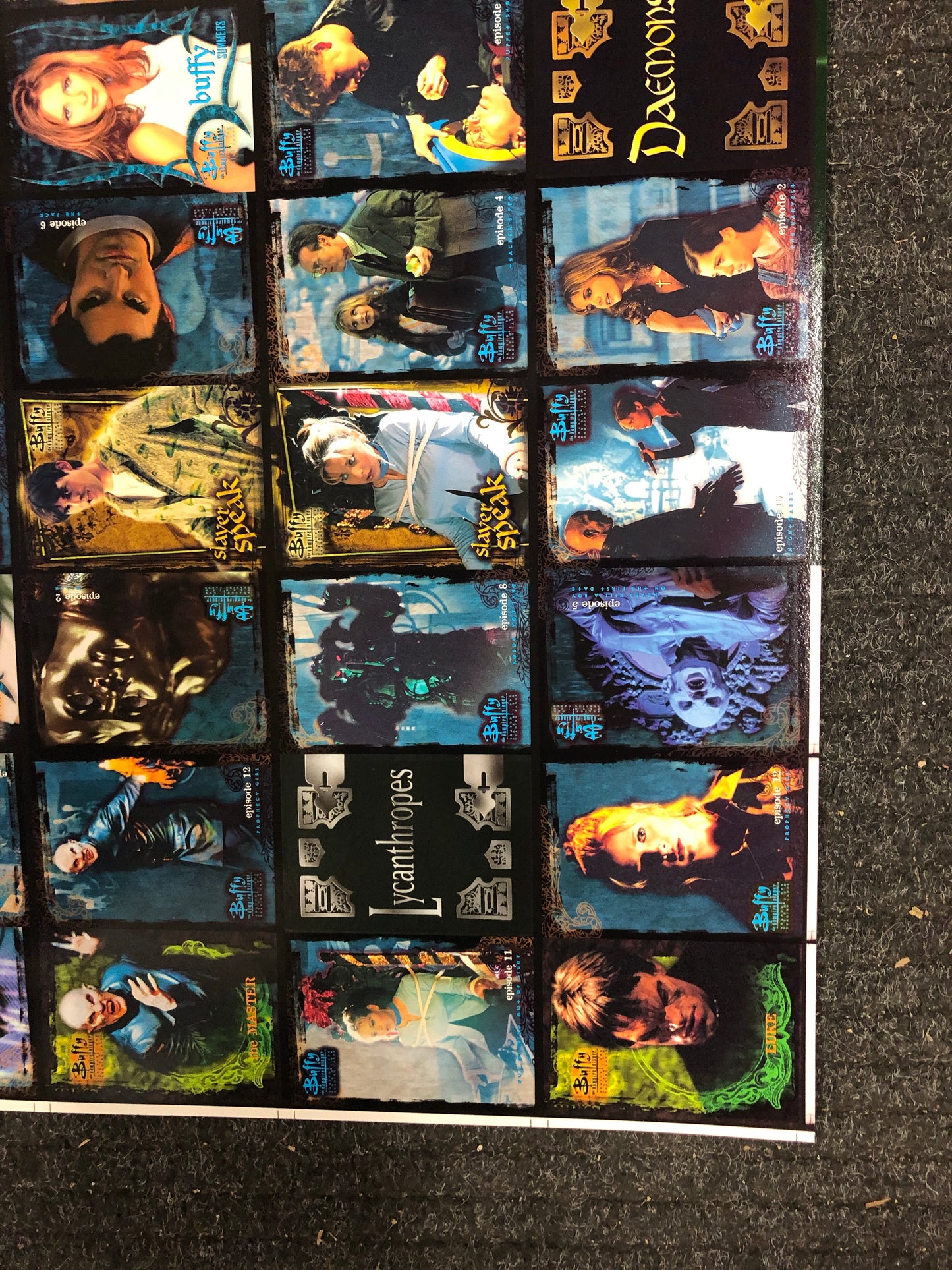 Buffy the Vampire Slayer series 1 uncut card sheet set 1990