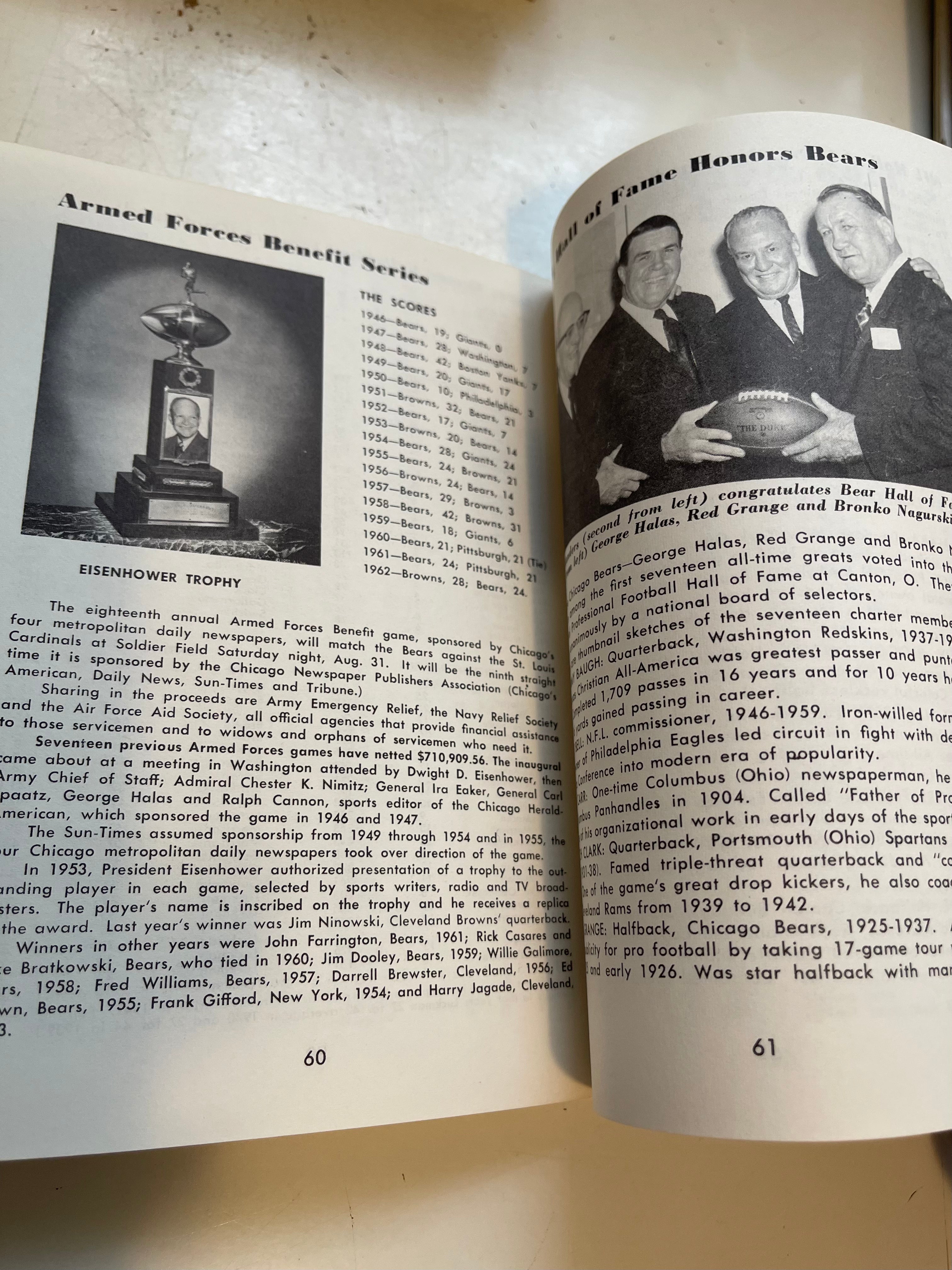 Chicago Bears rare media press guide 1963