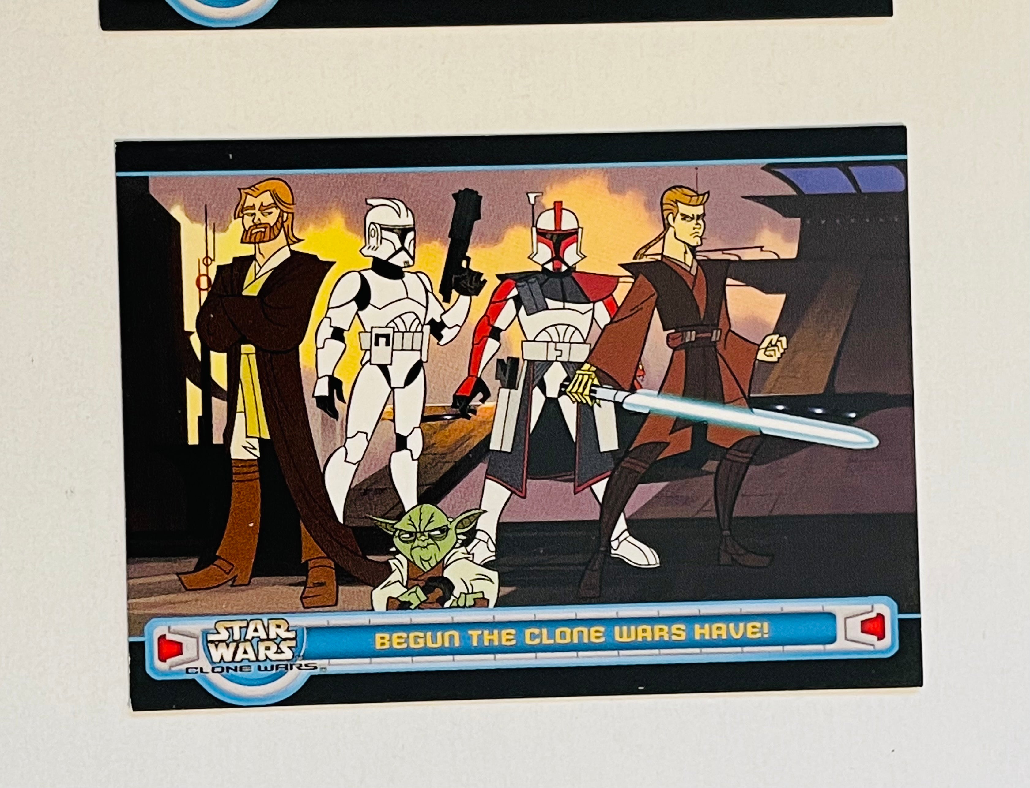 Star Wars Topps Clone Wars two vintage promo cards 2004