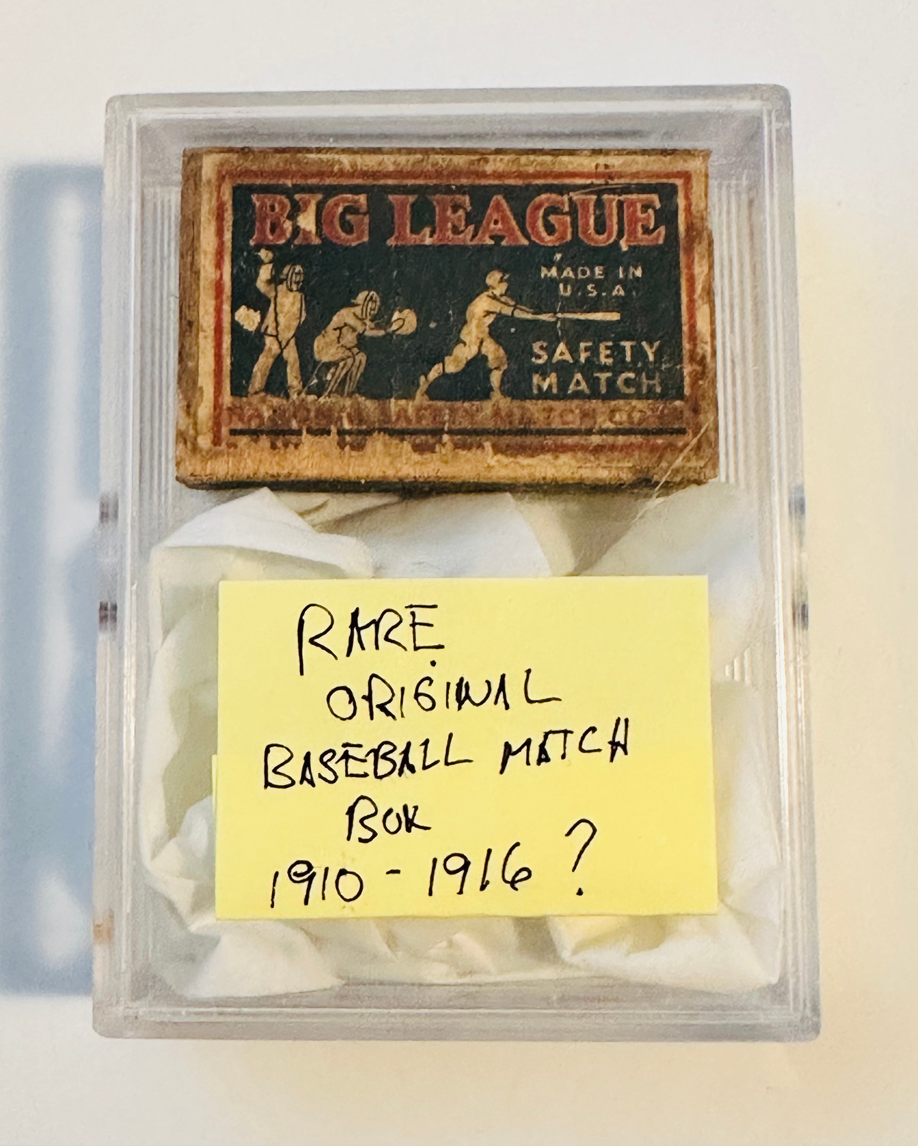 Baseball rare empty vintage match box 1910-1916?