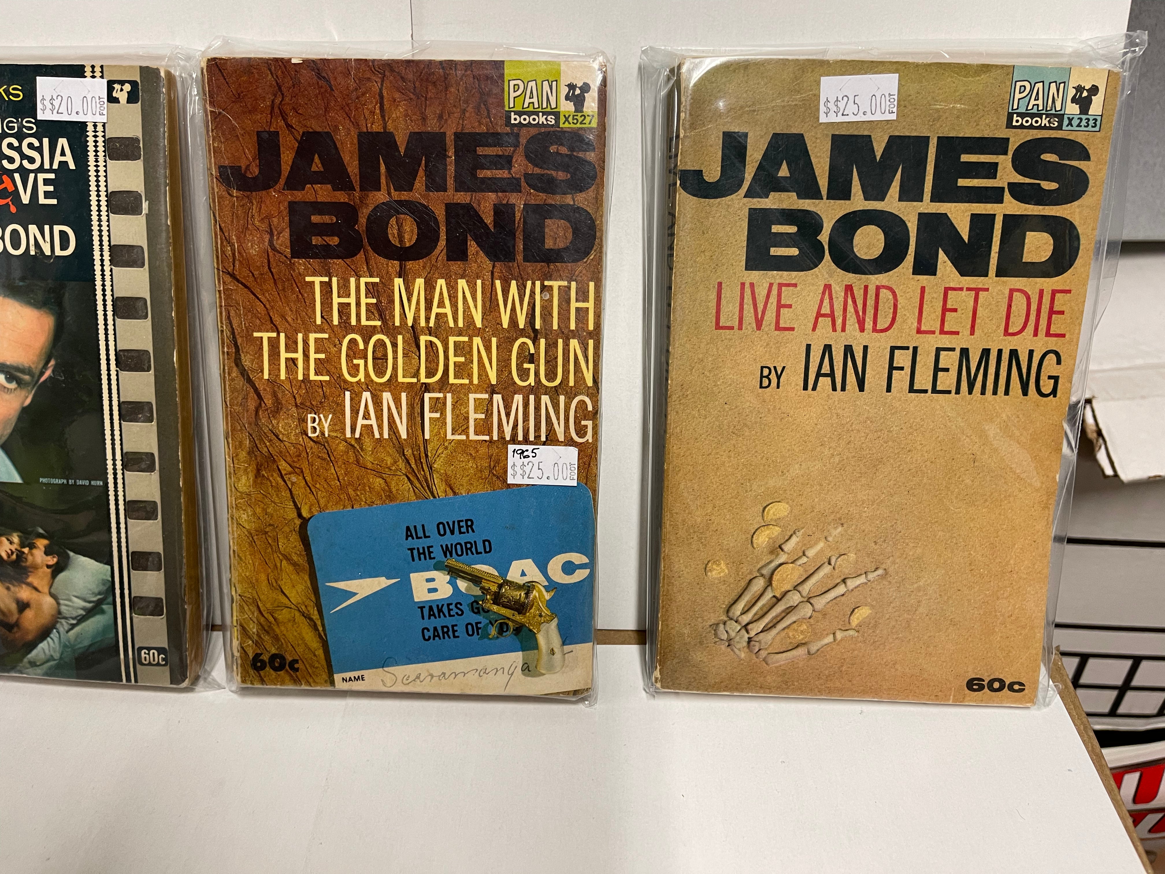 James Bond movies 3 pocket books 1960s