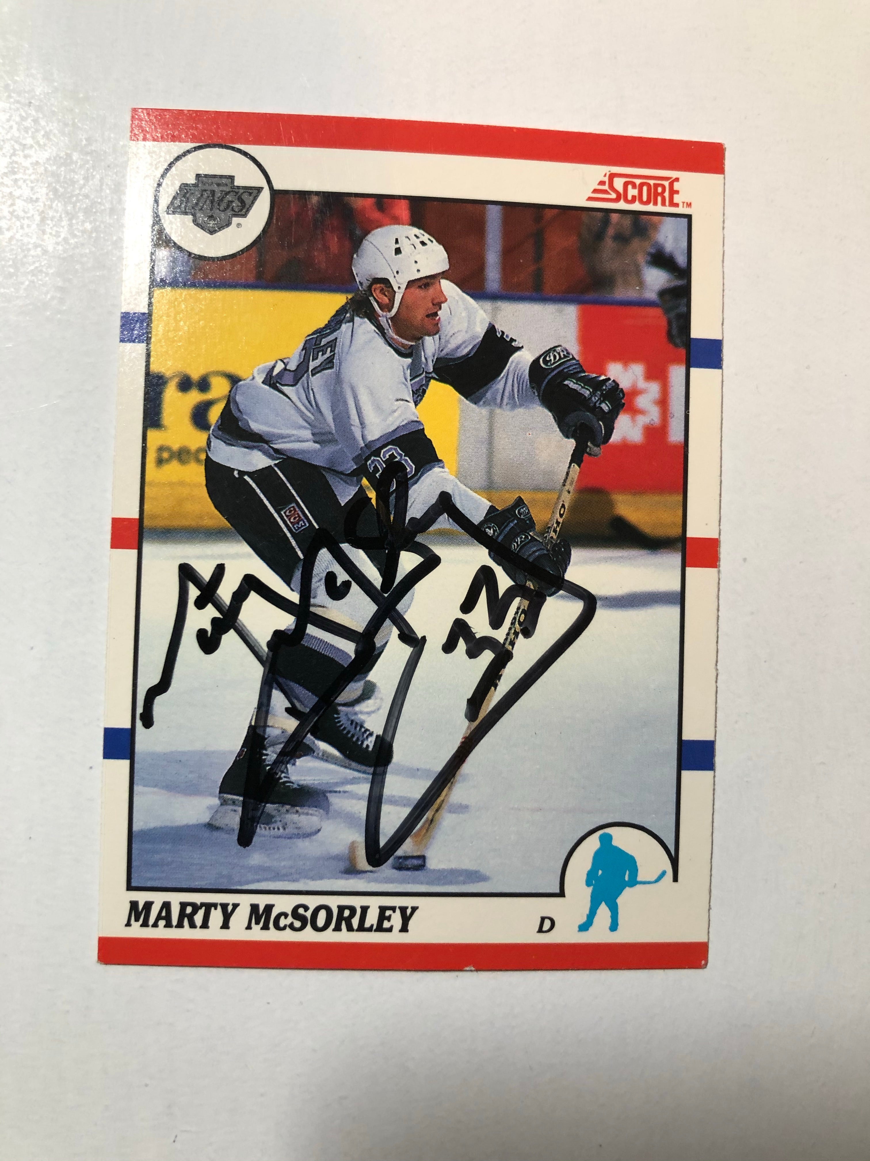 Marty McSorely rare autograph hockey card with COA