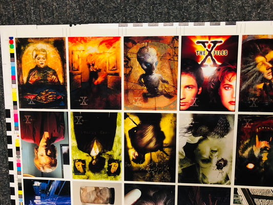 X-Files TV show rare gallery uncut card sheet 1990s