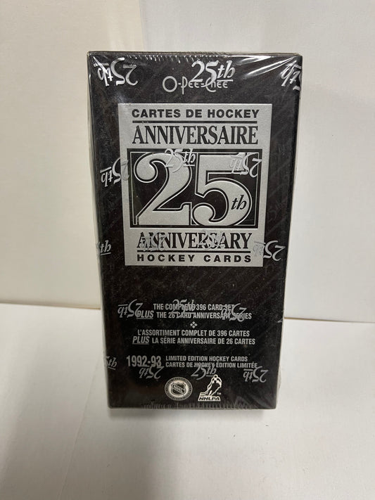 O-pee-Chee 25th Anniversary factory sealed set with Gretzky, Roy,Lemieux rookie insert cards 1992-93