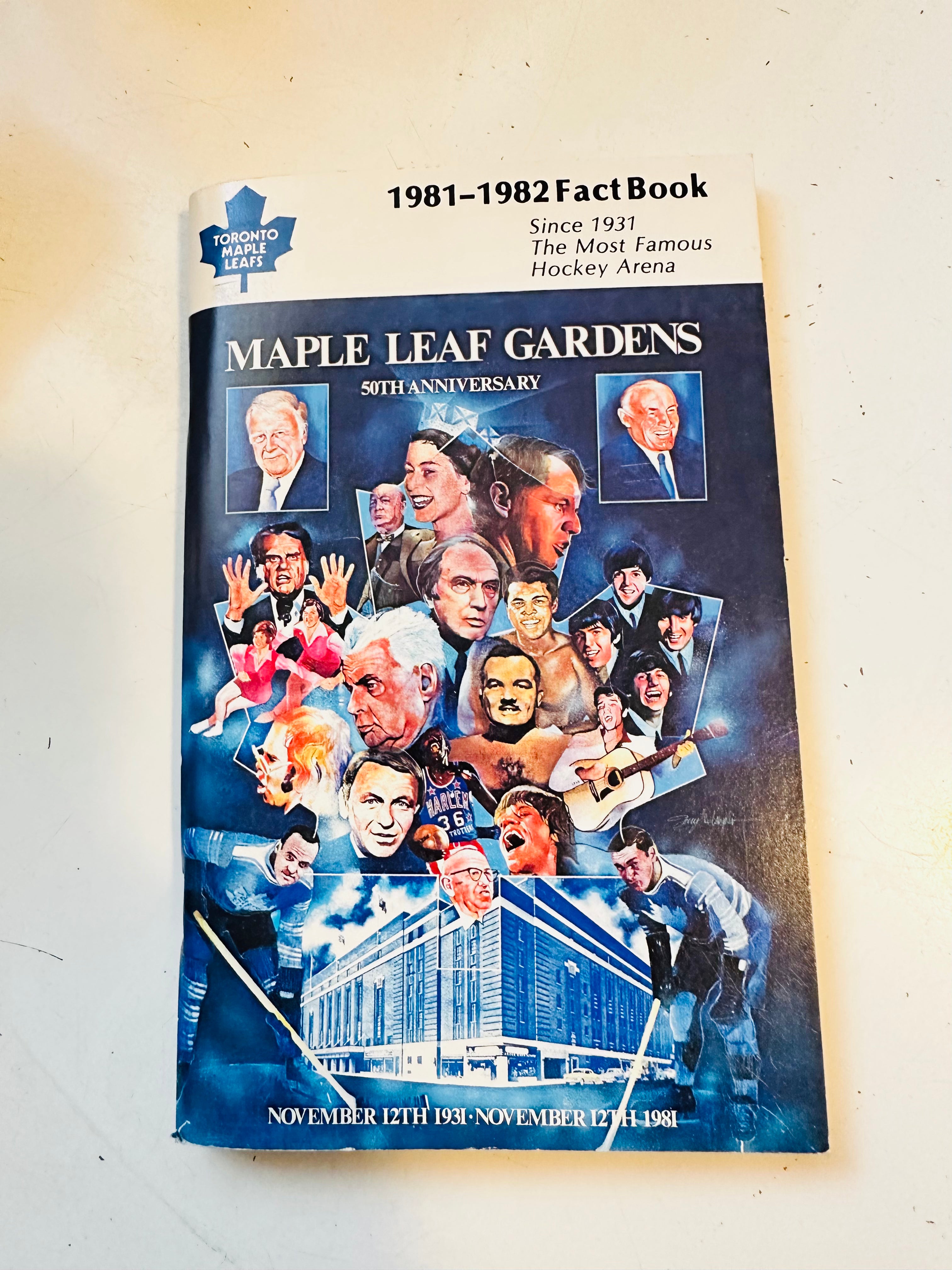 Toronto Maple Leafs hockey fact book 1981-1982