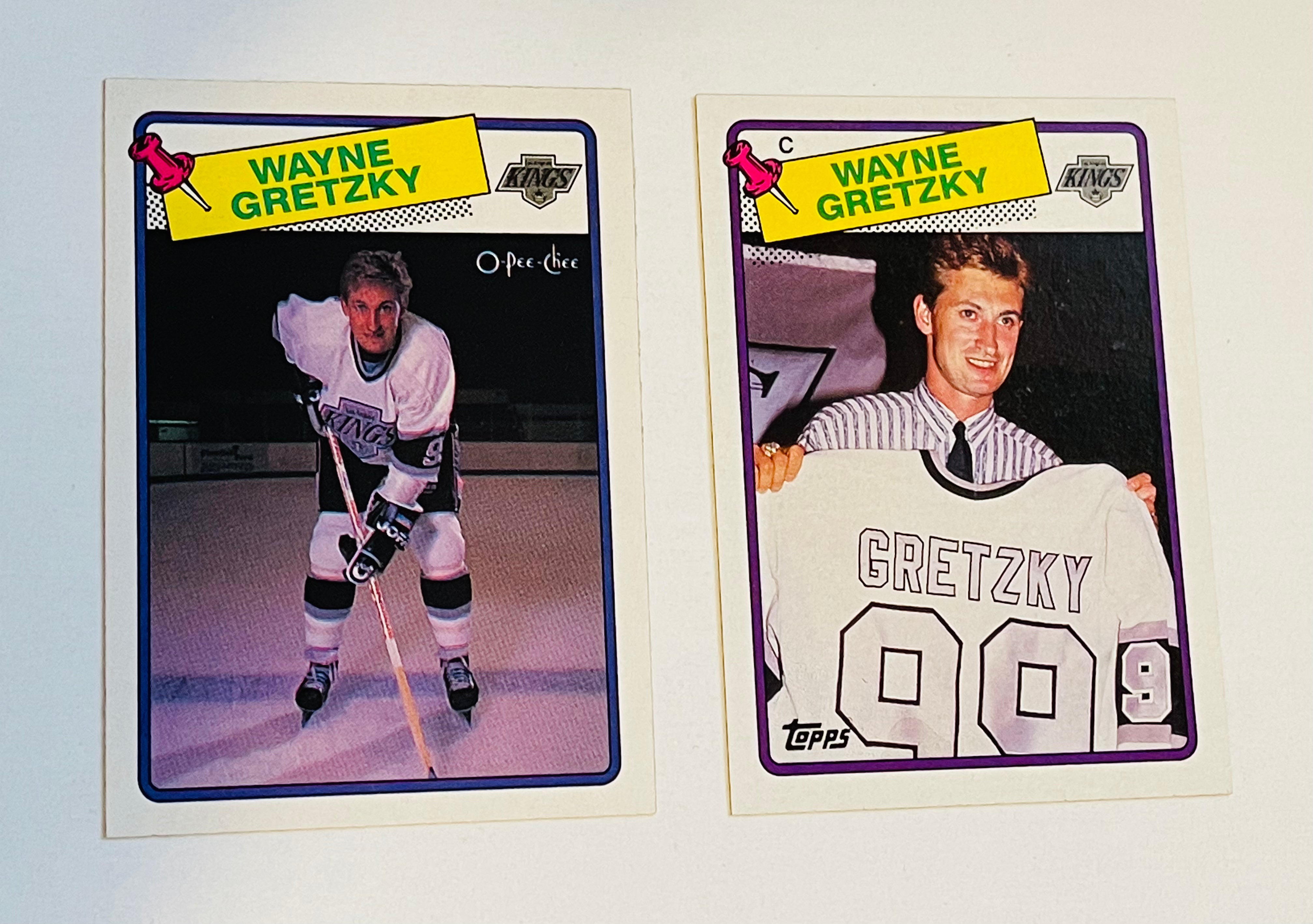 Wayne Gretzky Opc and Topps different hockey cards lot deal 1988
