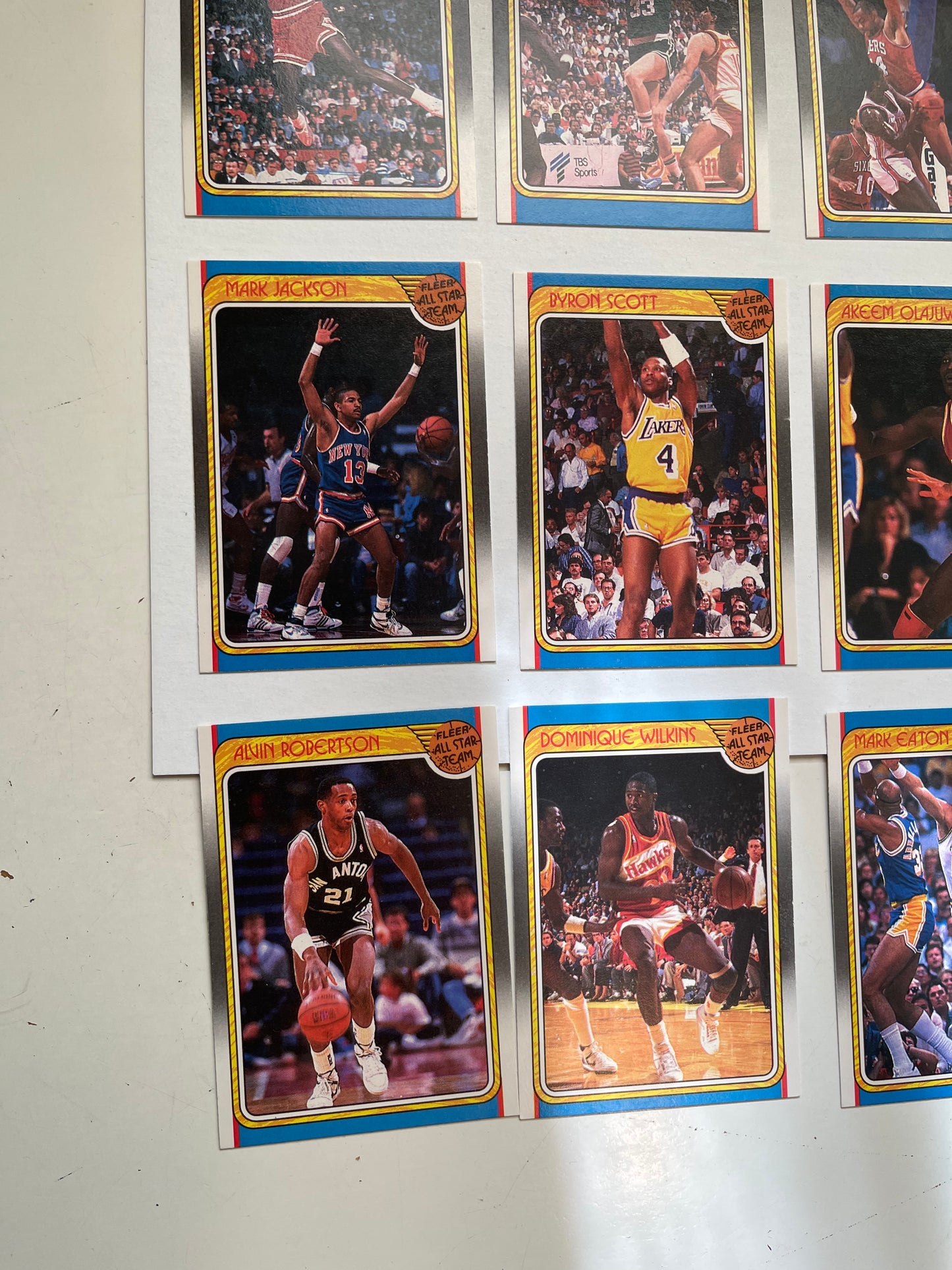 1988 Fleer basketball 12 All-Stars cards set