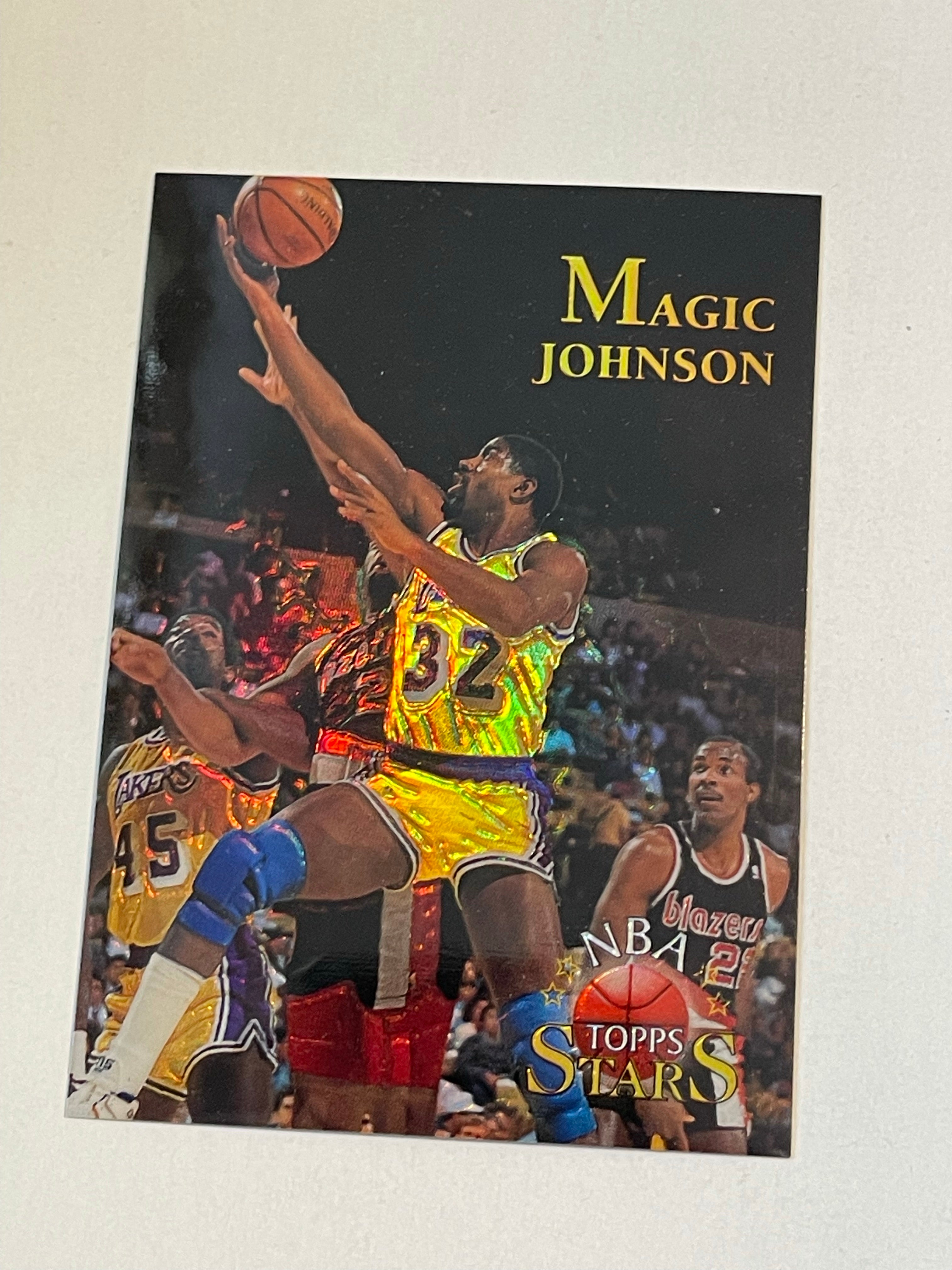 Magic Johnson Topps Stars refractor basketball insert card