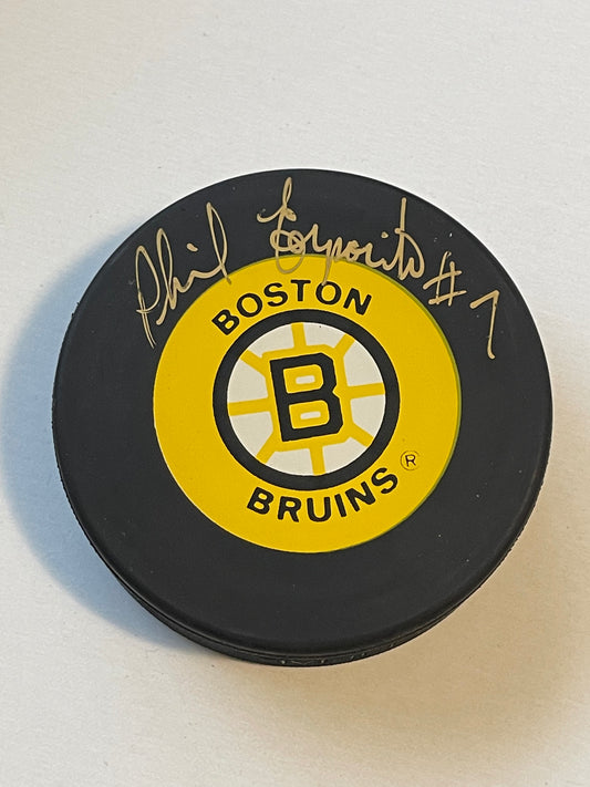 Phil Esposito autograph in person puck with COA