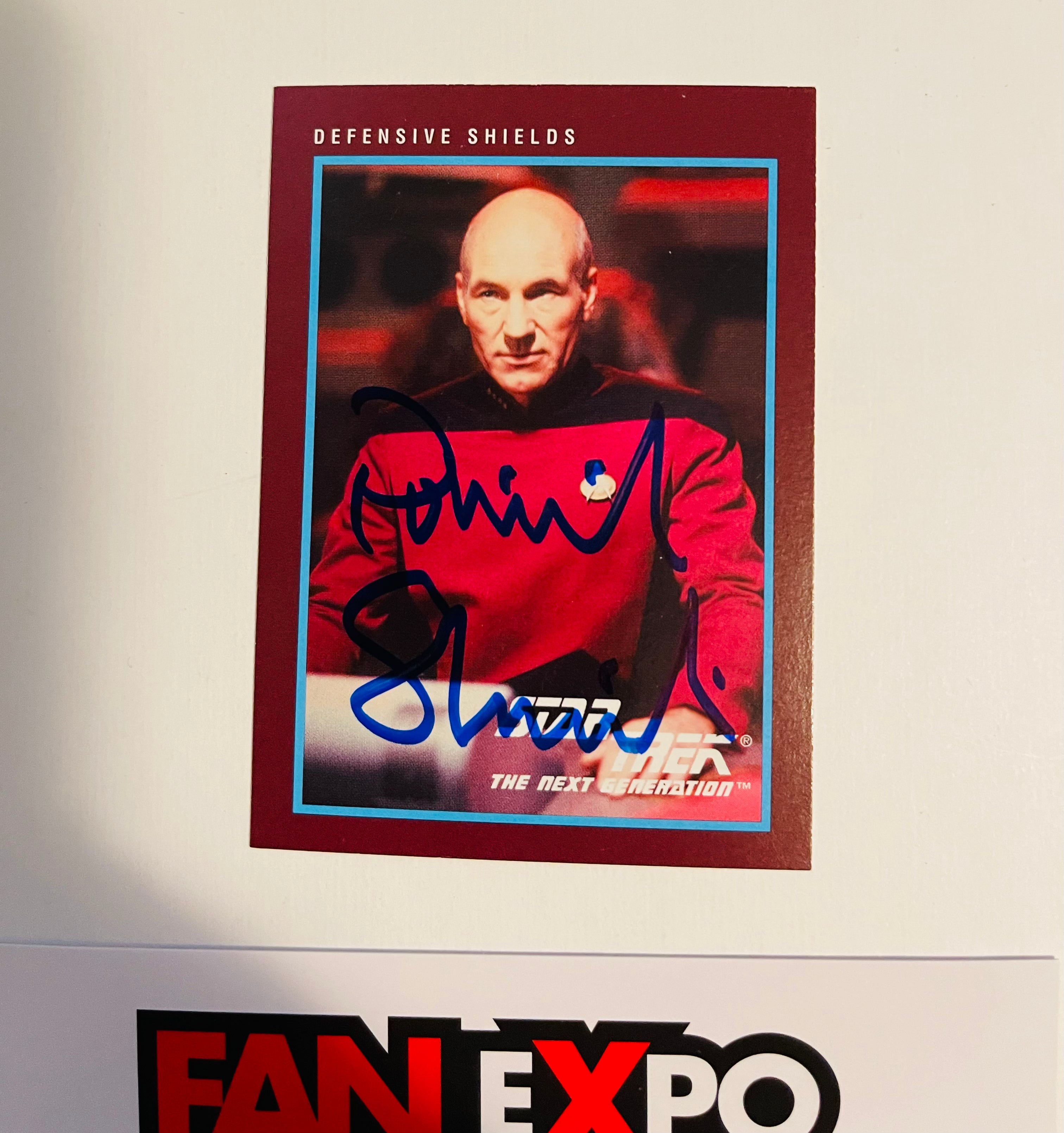Star Trek Patrick Stewart autograph Card with Fanexpo COA and Hologram