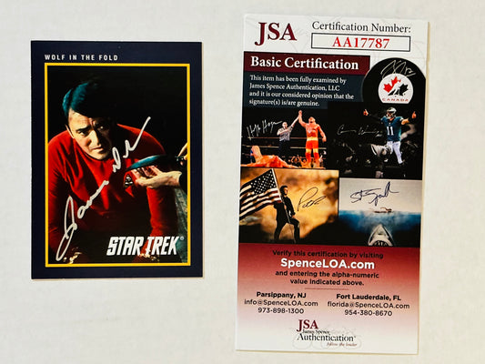 Star Trek Scotty James Doohan autographed card certified by JSA