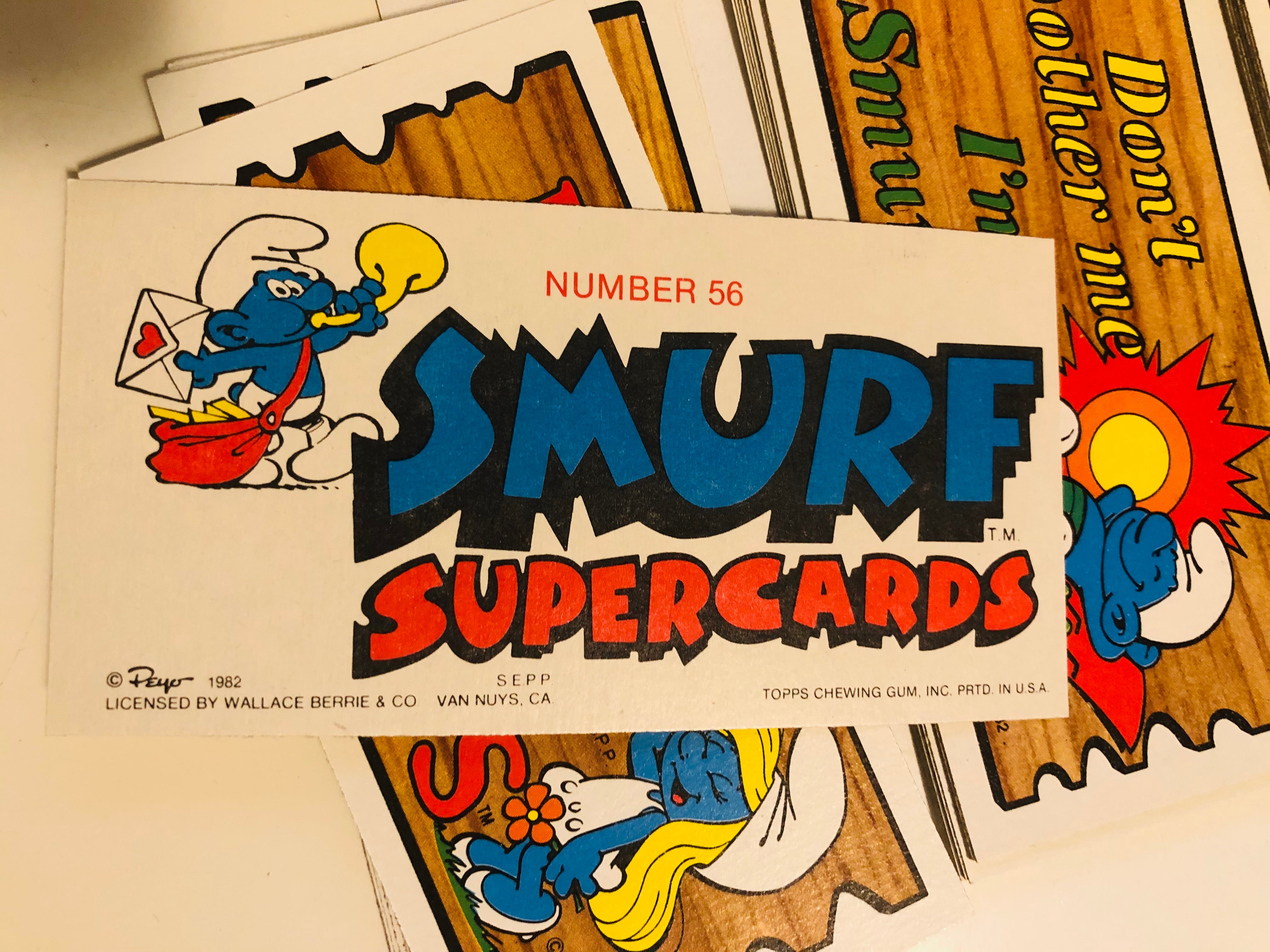 Smurf Supercards set from 1982