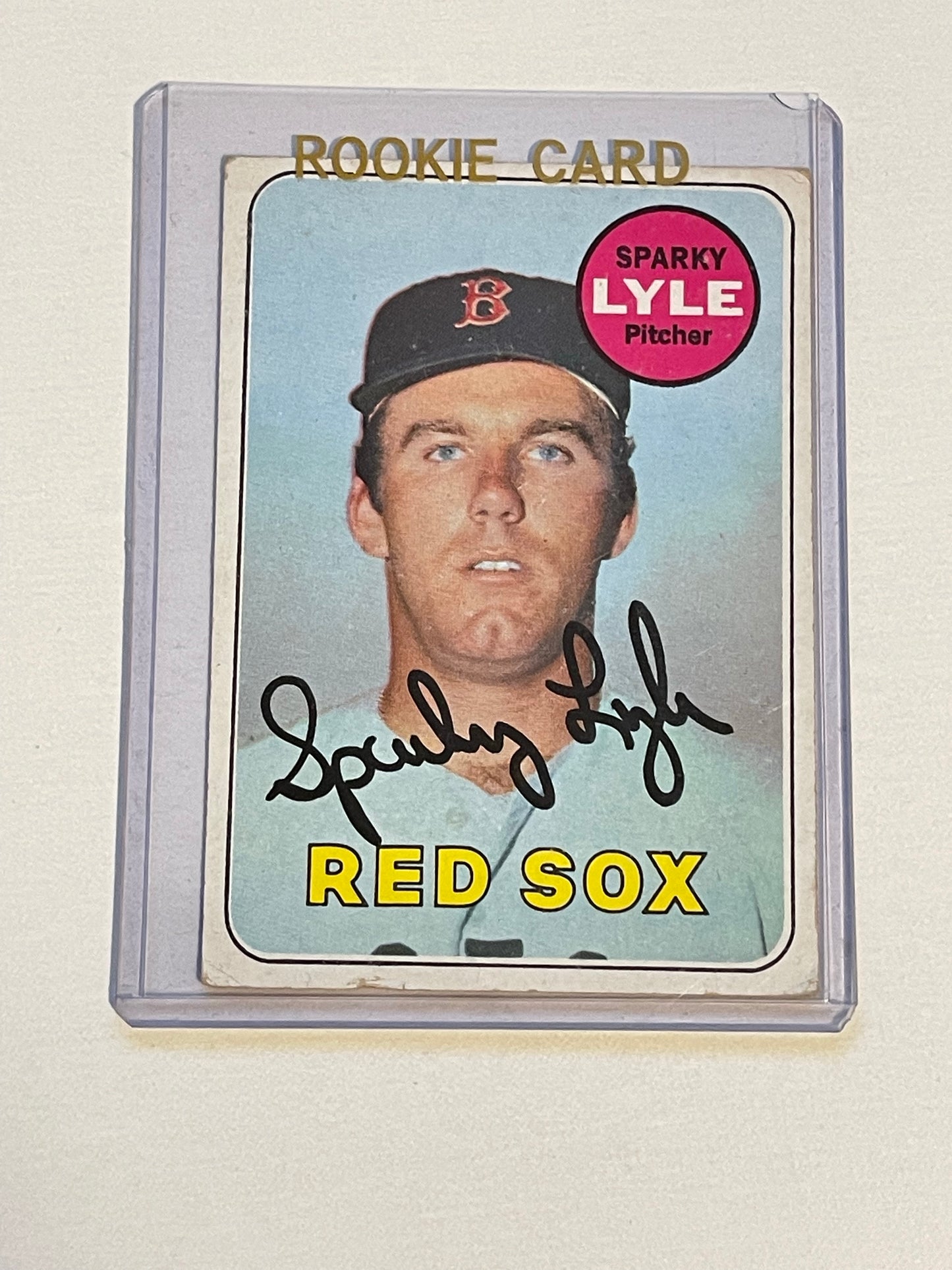 Sparky Lyle Topps rookie autograph baseball card 1969