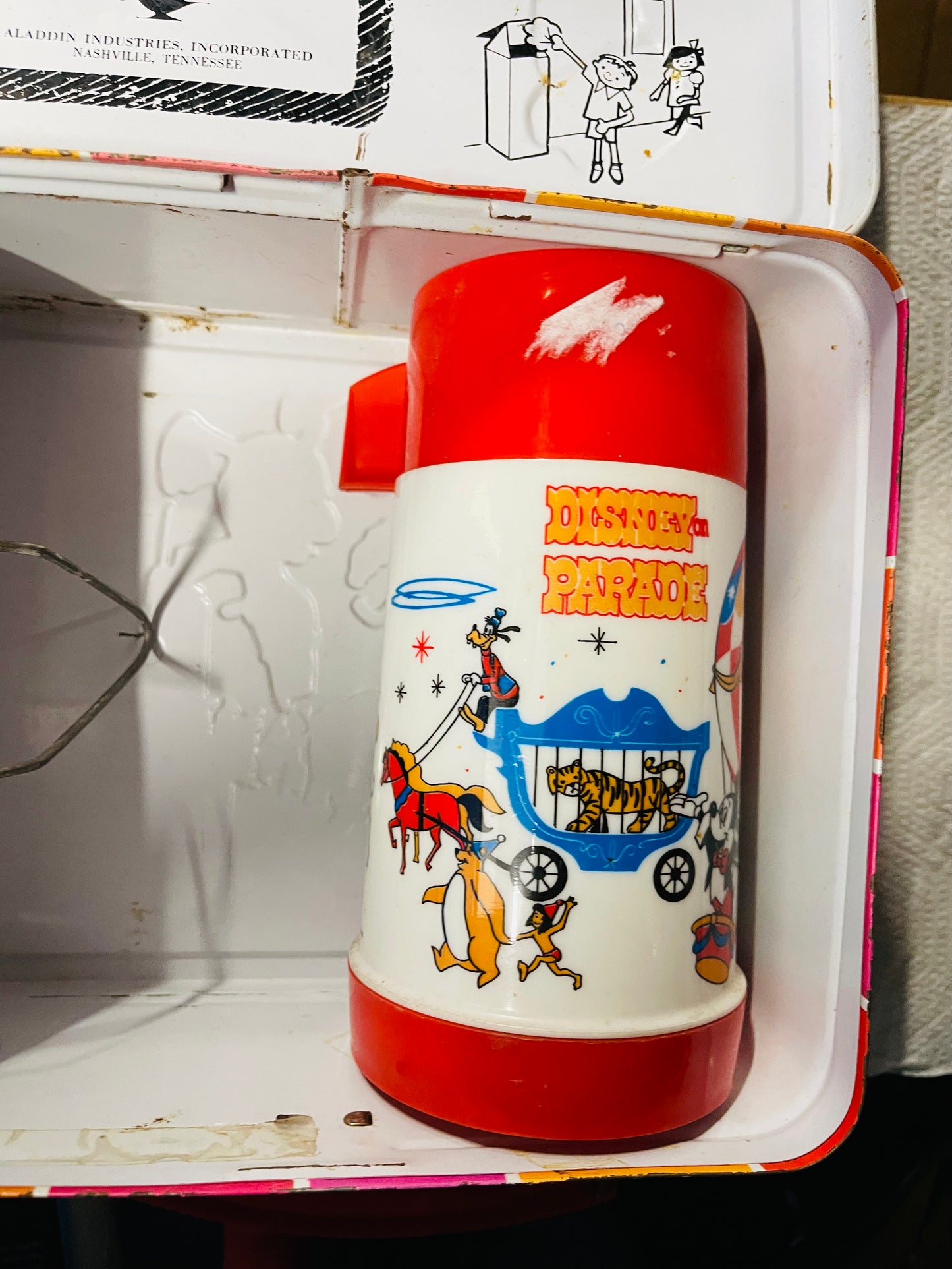 Disney on Parade lunch box with Thermos 1960s