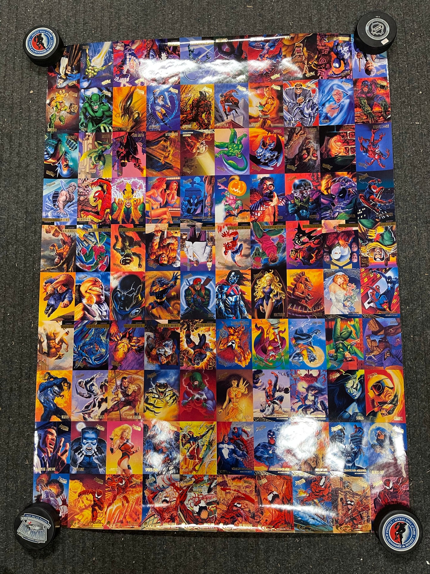 Fleer Ultra Spider-Man rare paper cards poster sheet 1995